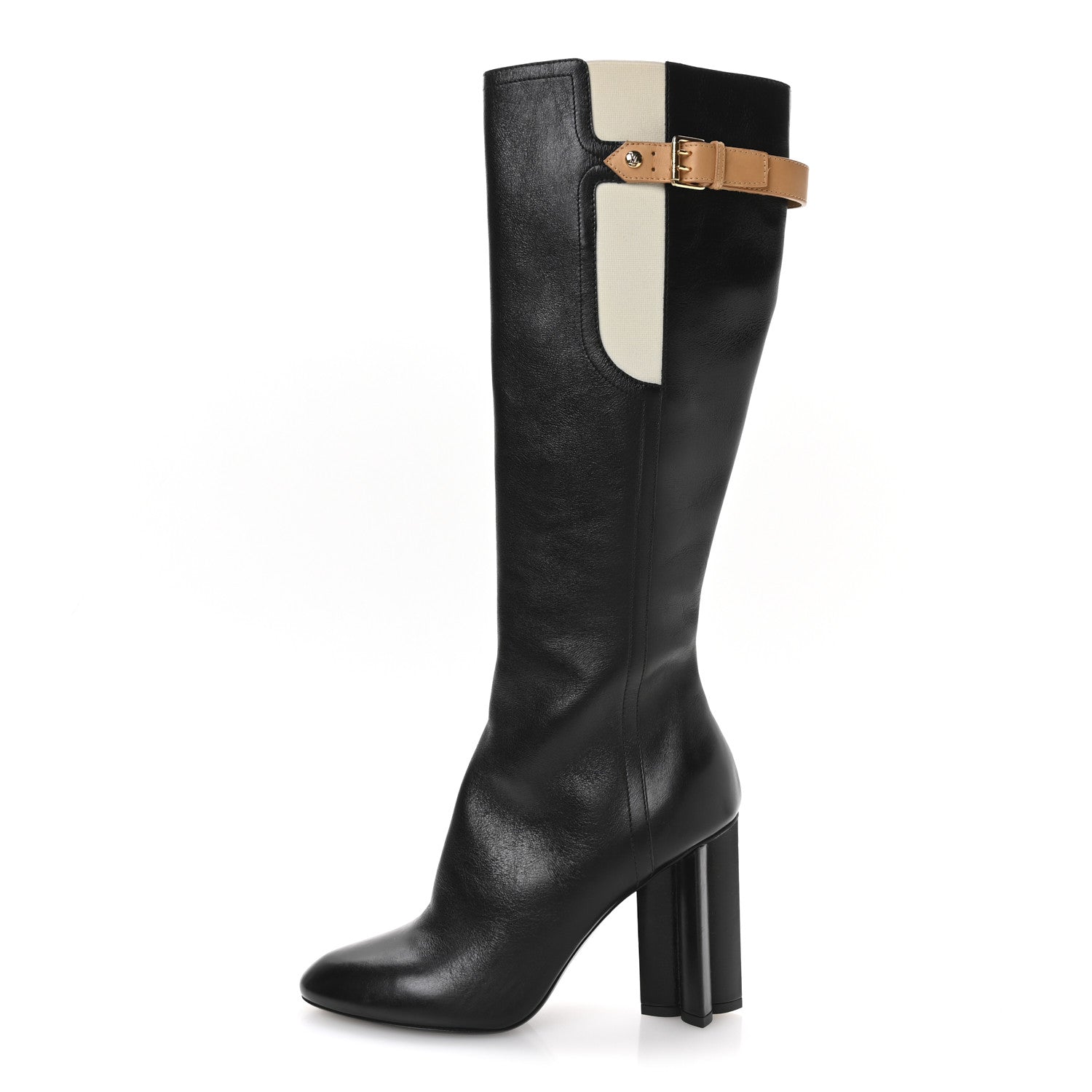 Calfskin Silhouette High Boots 40 Black