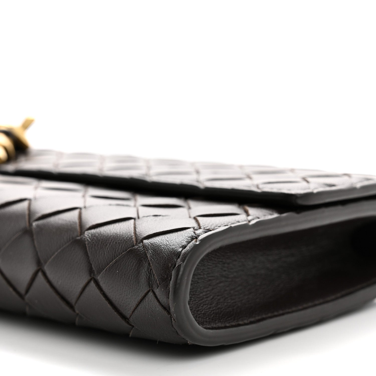 Nappa Intrecciato Long Andiamo Top Handle Clutch Fondant