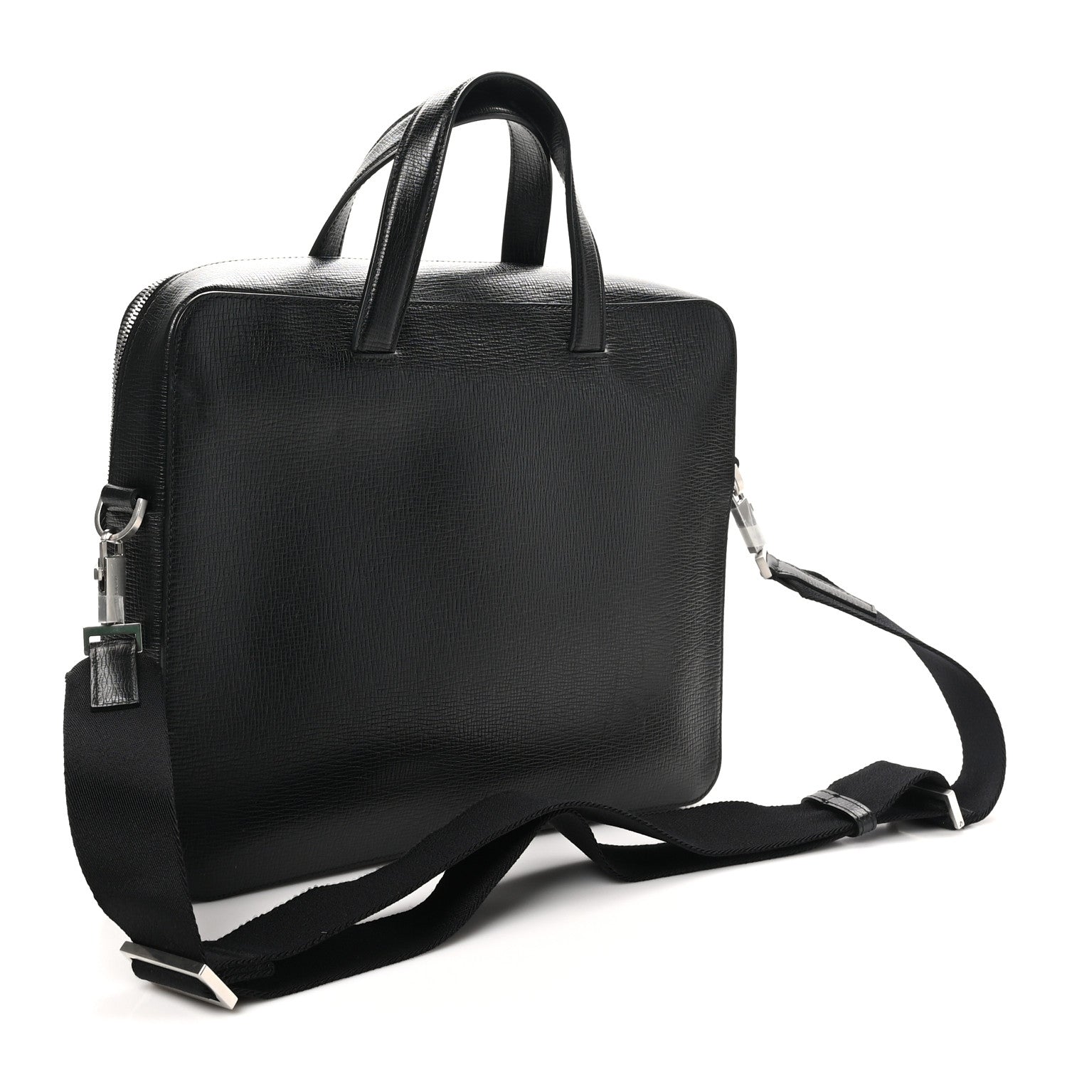 Hammered Calfskin New Revival Briefcase Black