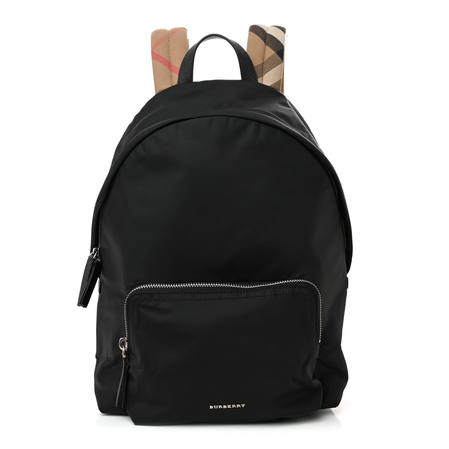 Nylon Check Abbeydale Simple Backpack  Black