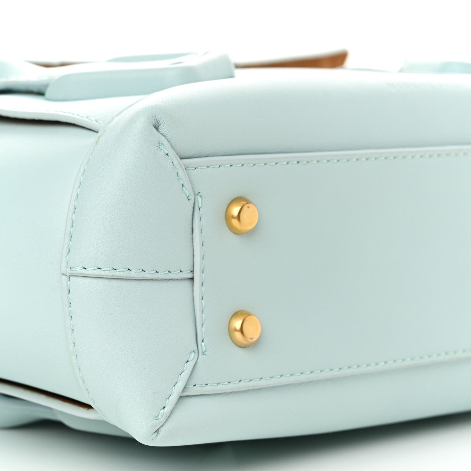 French Calfskin Maxi Intrecciato Small Arco Pale Blue