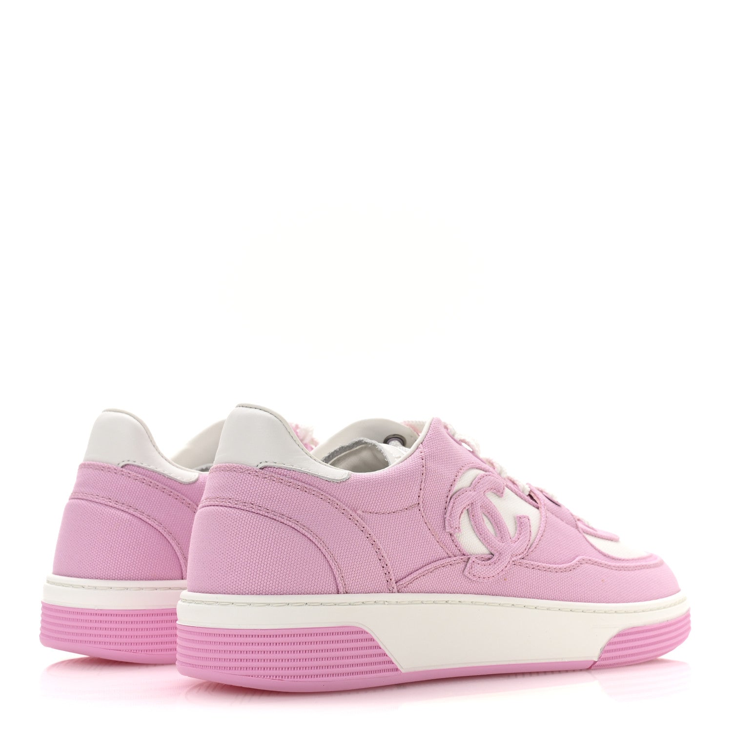 Cotton Sneakers 38 Pink White