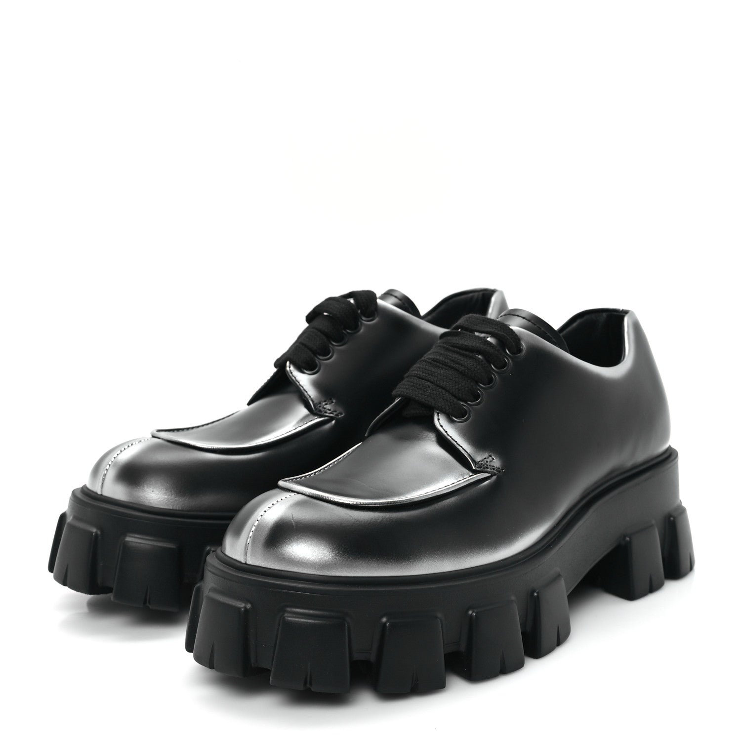 Spazzolato Rois Sfumato Monolith 55mm Derby Loafers 5.5 Black Argento