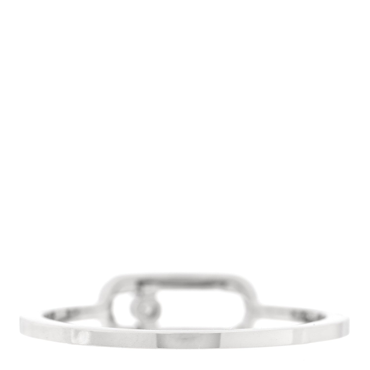 18K White Gold Diamond Move Uno Pave Ring 53 6.5