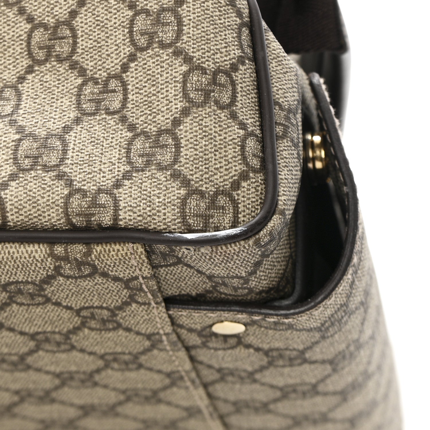 GG Plus Monogram Large Carry On Duffle Trolley Beige Ebony Cocoa Dark Chocolate