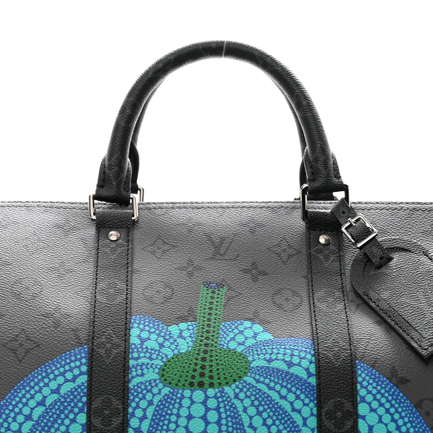 LV X YK Monogram Eclipse Reverse Pumpkin Keepall Bandouliere 55 Multicolor