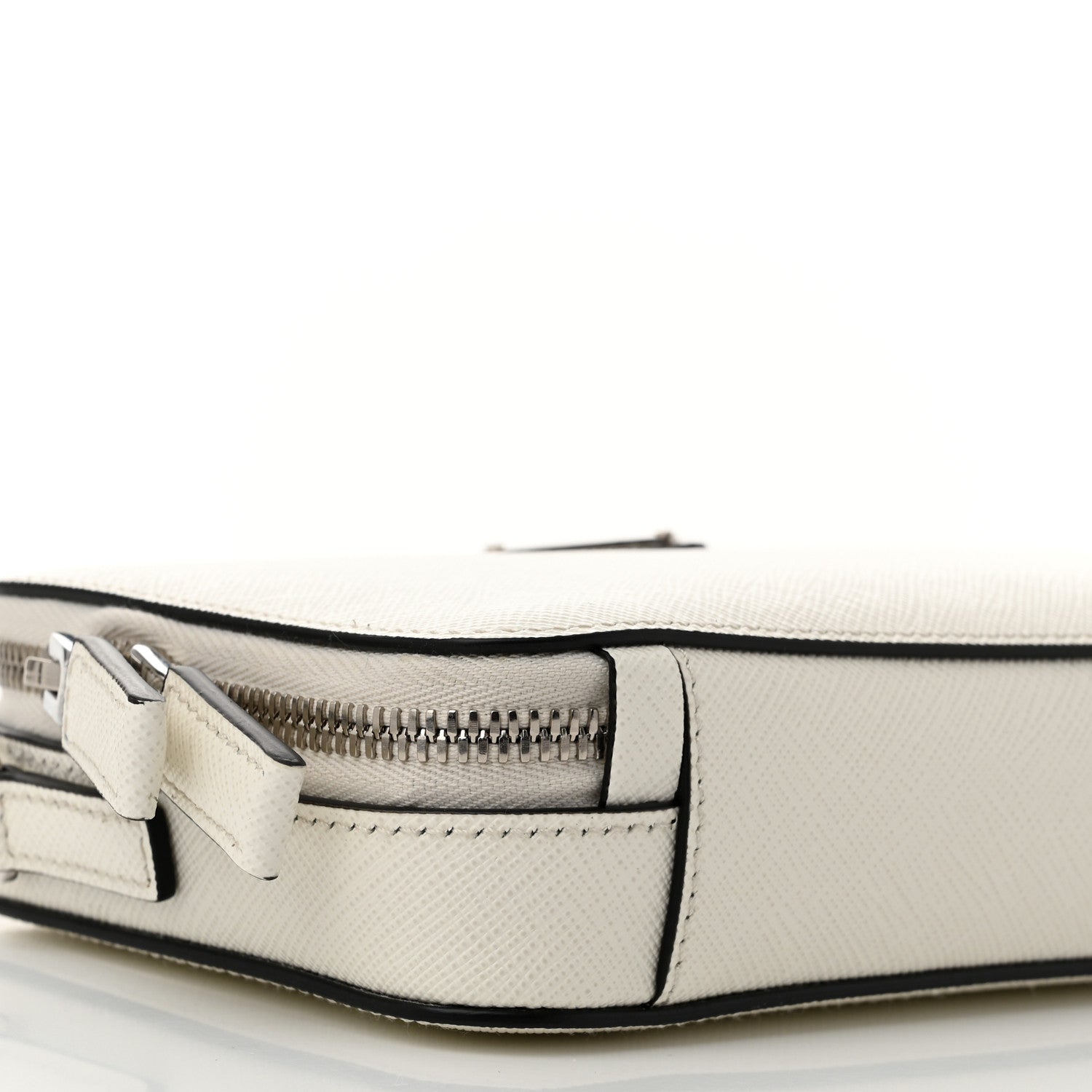 Saffiano Travel Small Brique Crossbody Bag White