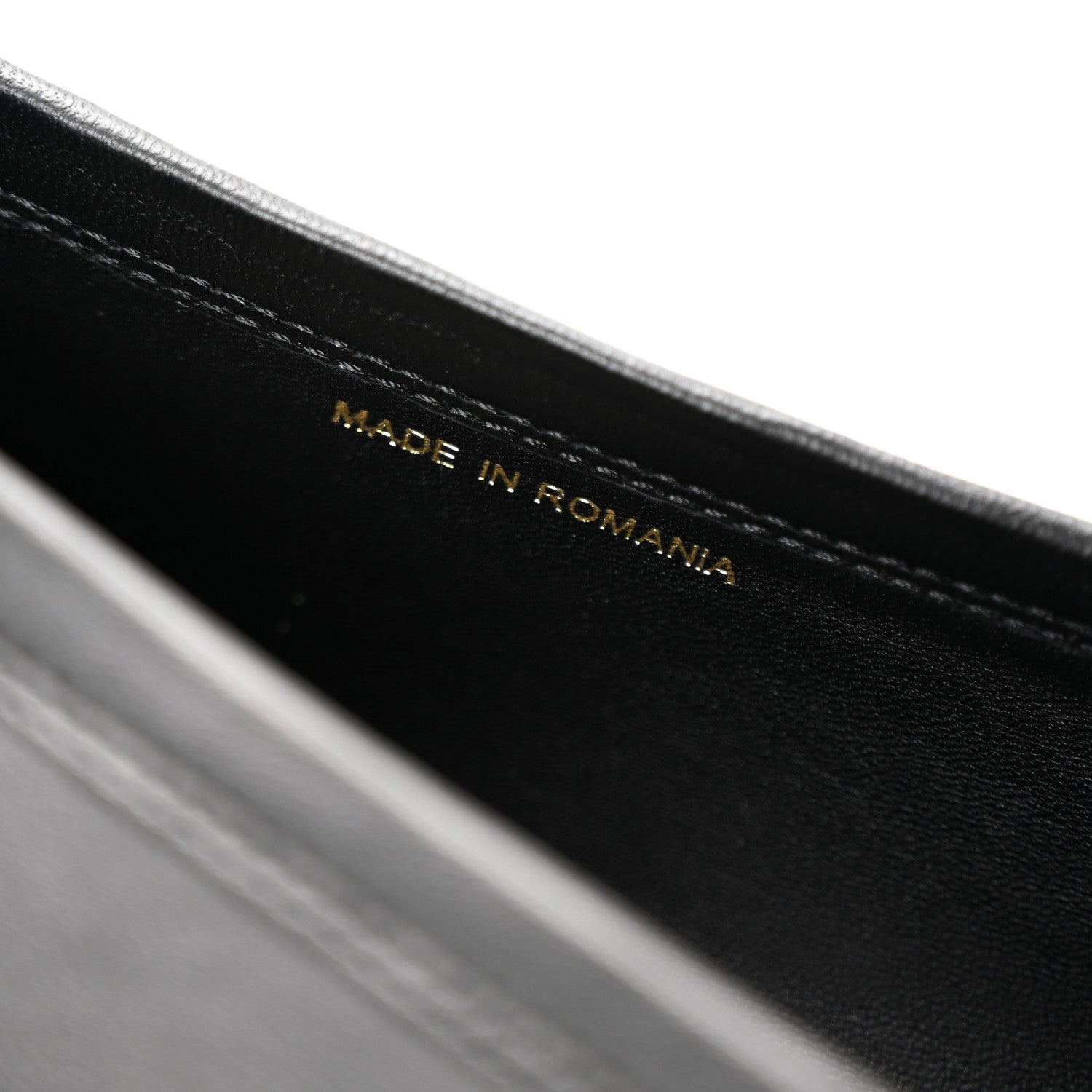 Lambskin Mens Stitched CC Loafers 42 Black