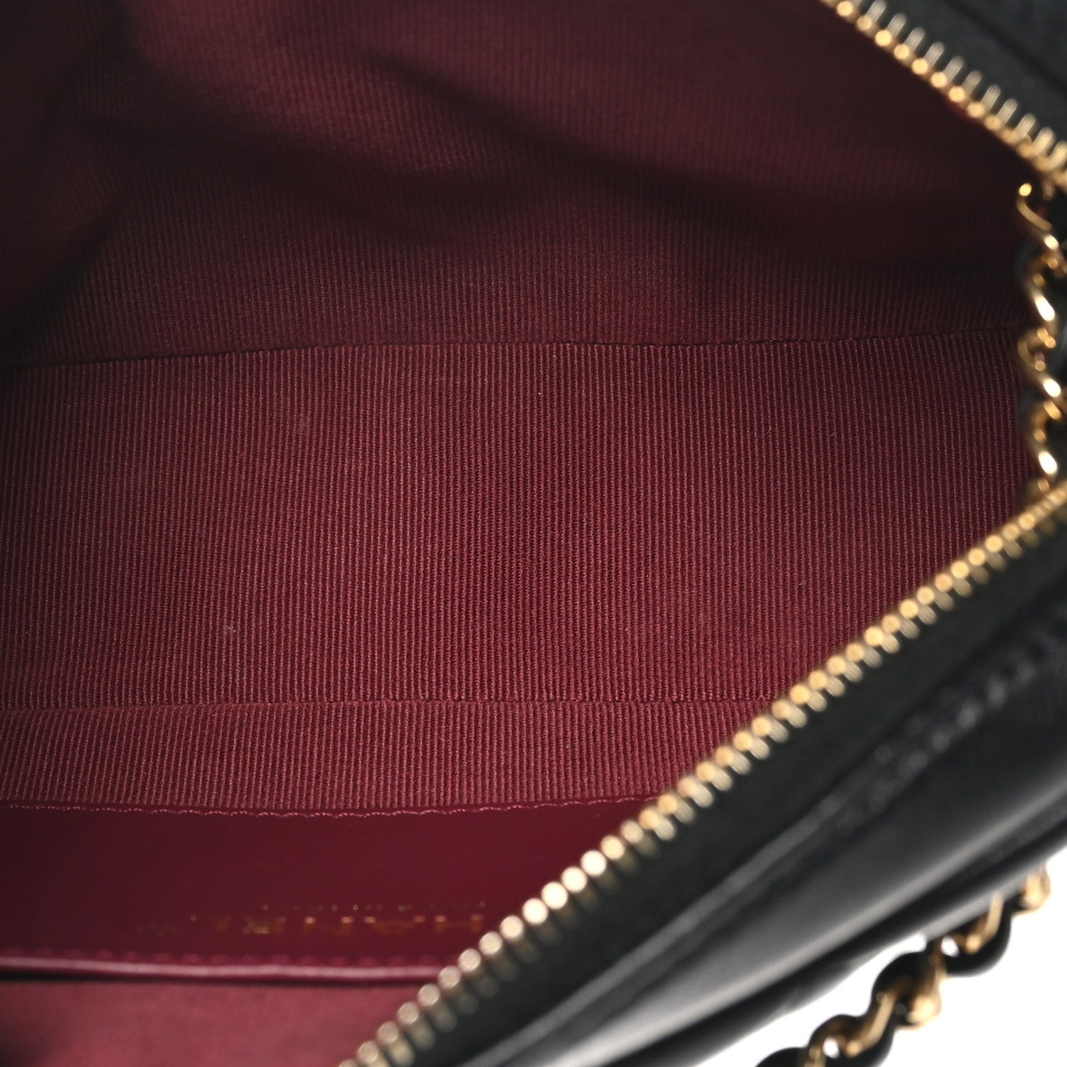 Shiny Lambskin Quilted Mini Camera Case Black