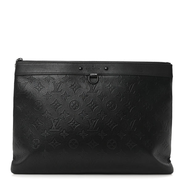 Calfskin Monogram Shadow Discovery Pochette Black