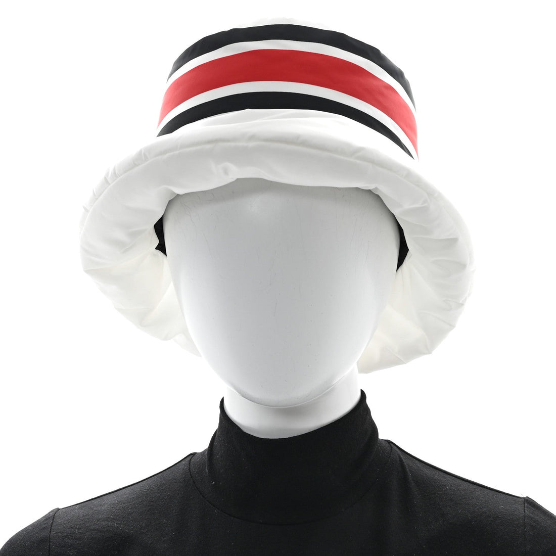 Re-Nylon Triangle Logo Padded Mens Bucket Hat L White Rosso
