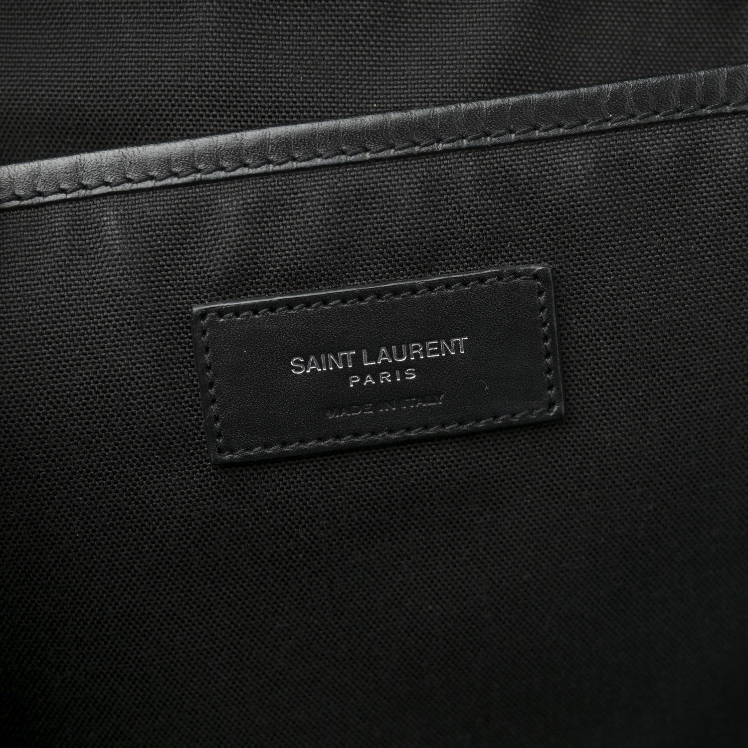 Canvas Signature Embroidered City Backpack Black