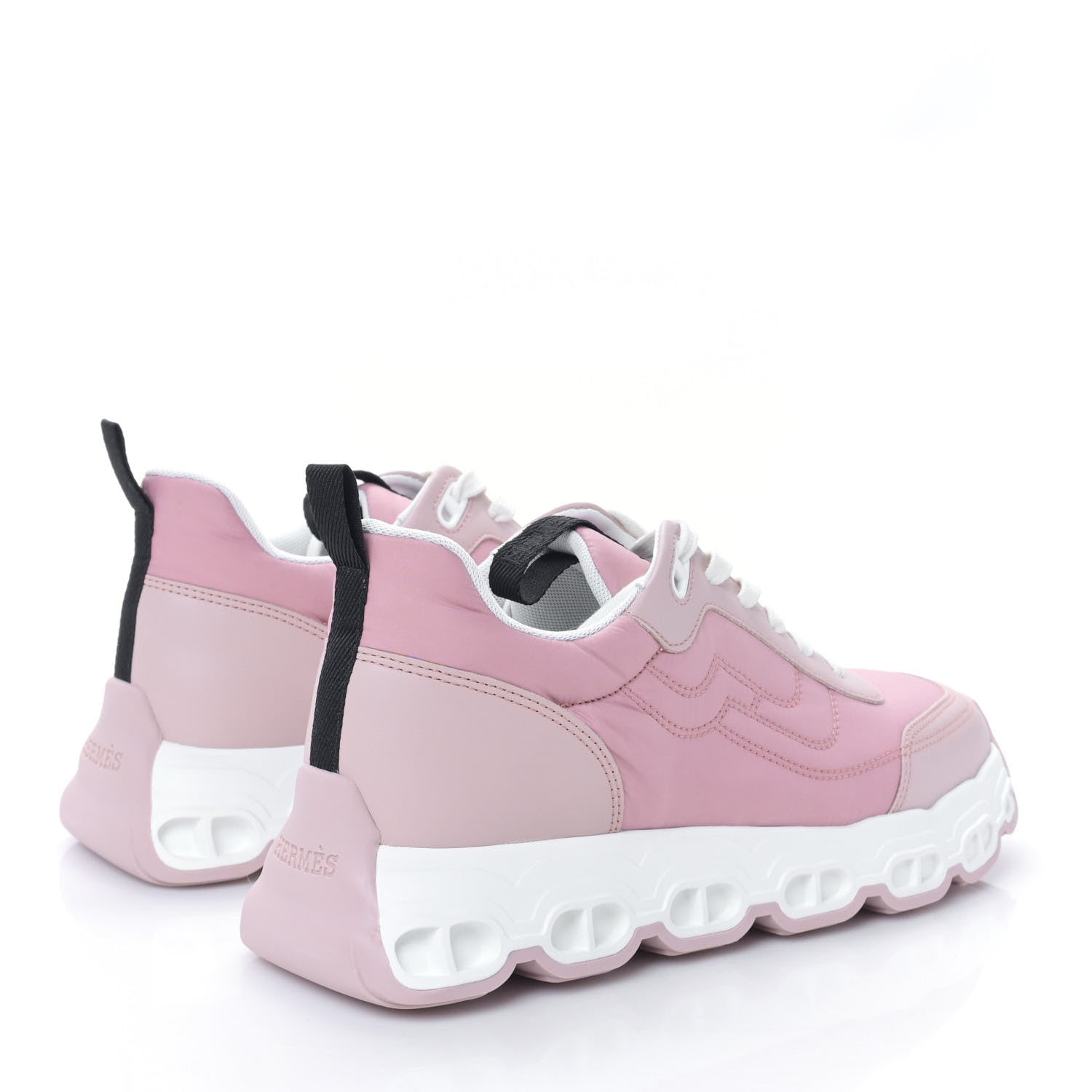 Parachute Fabric Calfskin Impulse Sneakers 40 Rose Porcelaine