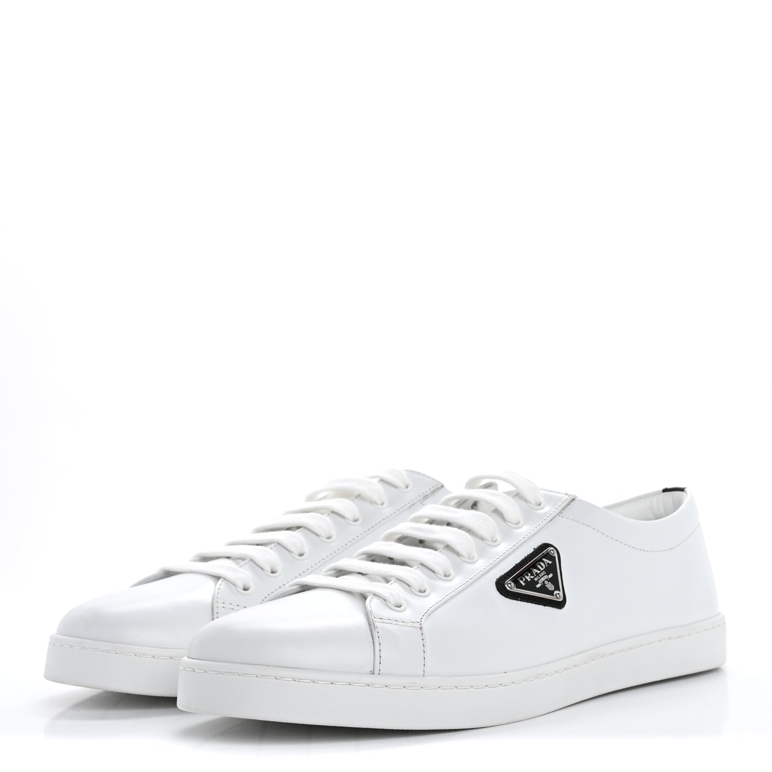 Spazzolato Rois Triangle Logo Mens Low Top  Sneakers 9.5 White Black