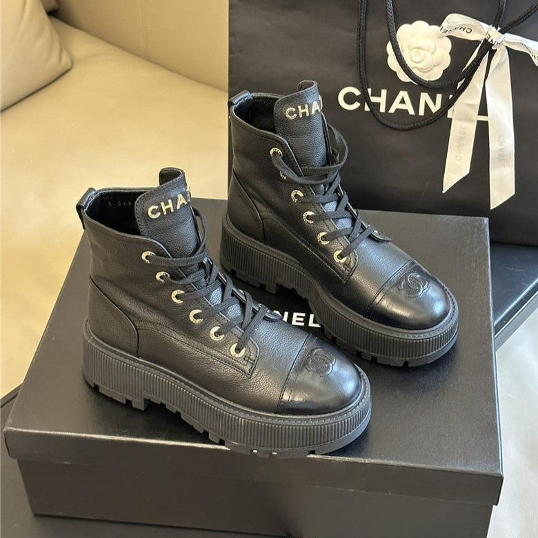 CC Boot Black Grained Calfskin
