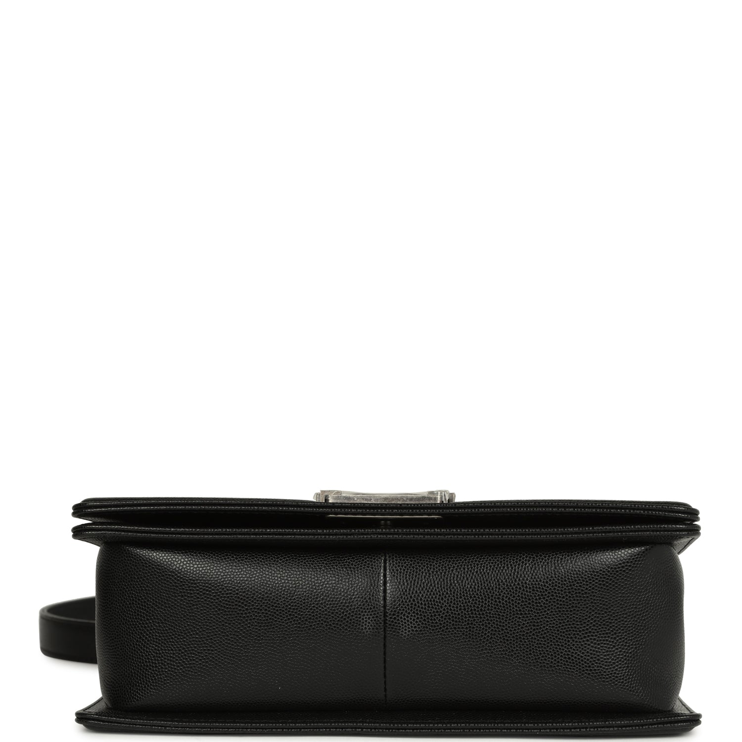 Chanel Old Medium Boy Bag Black Caviar Aged Ruthenium Hardware