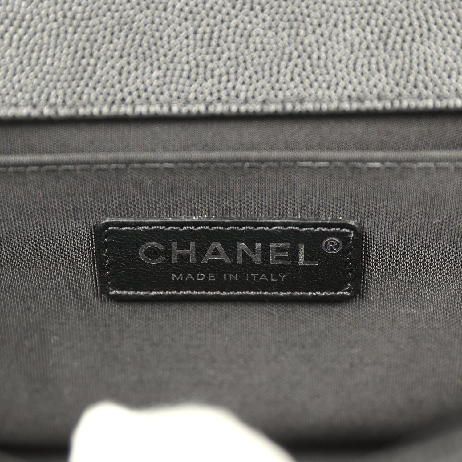 Chanel Old Medium Boy Bag Black Caviar Aged Ruthenium Hardware