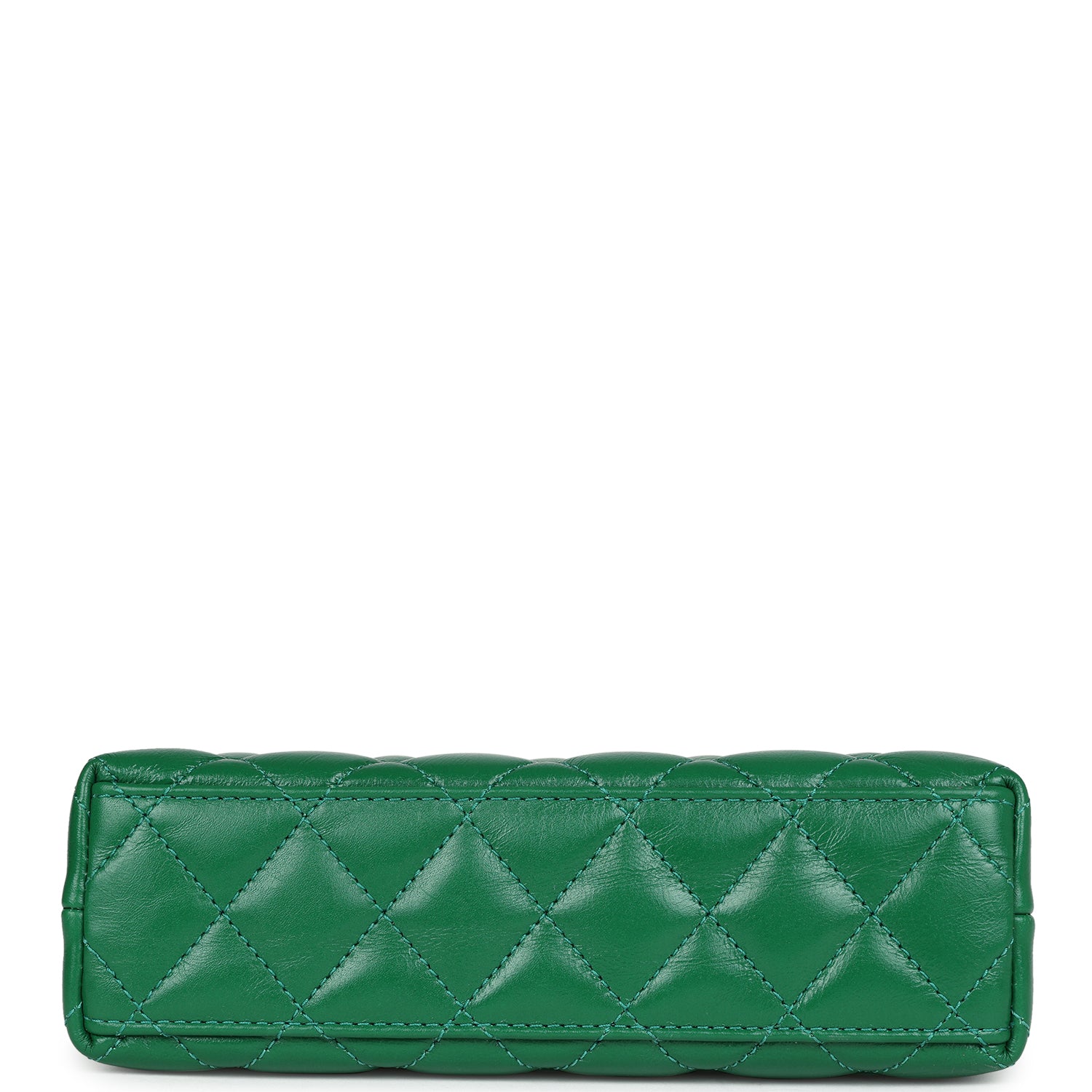 Chanel Small Kelly Shopper Dark Green Shiny Aged Calfskin Brushed Gold Hardware