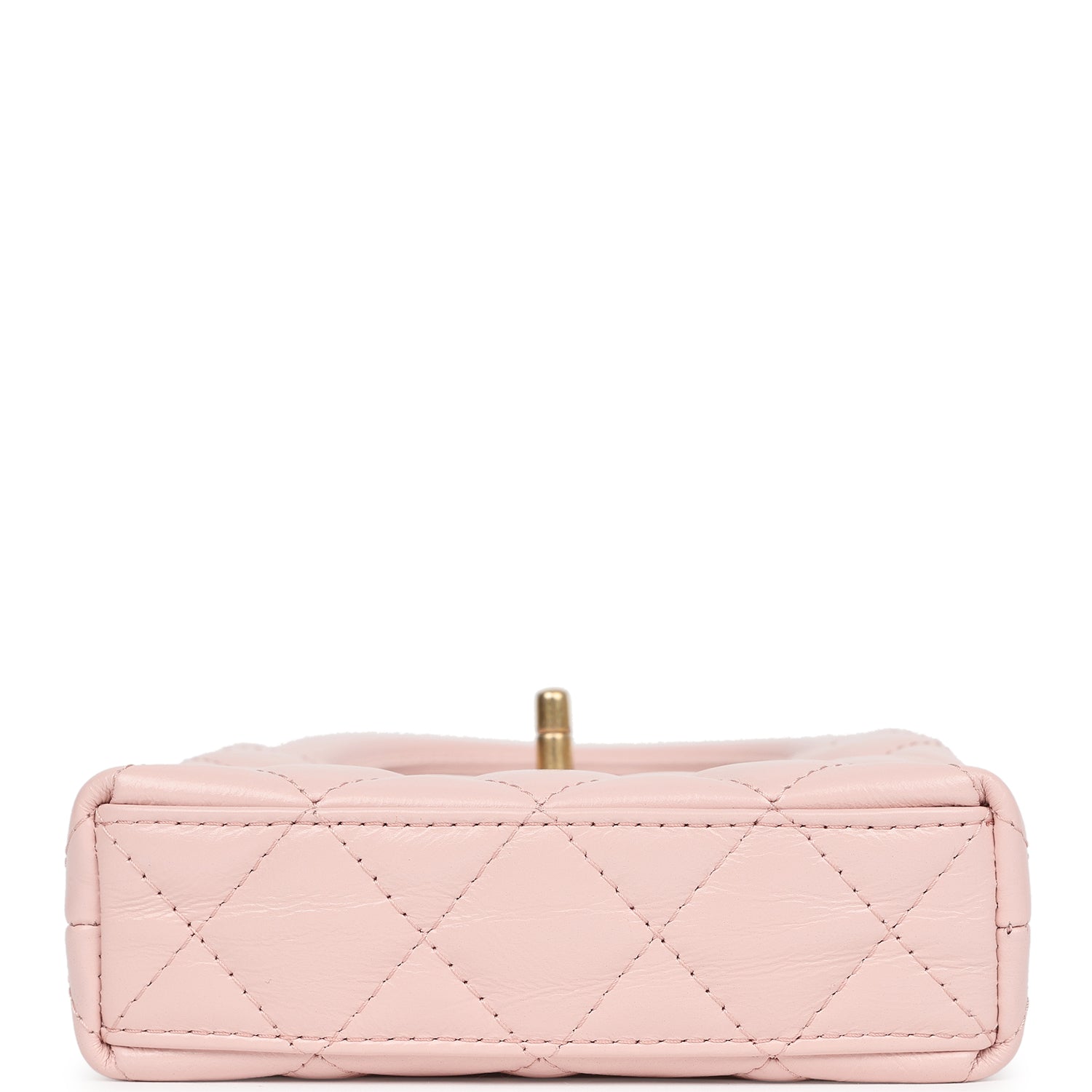 Chanel Nano Kelly Shopper Pink Shiny Aged Calfskin Brushed Gold Hardware