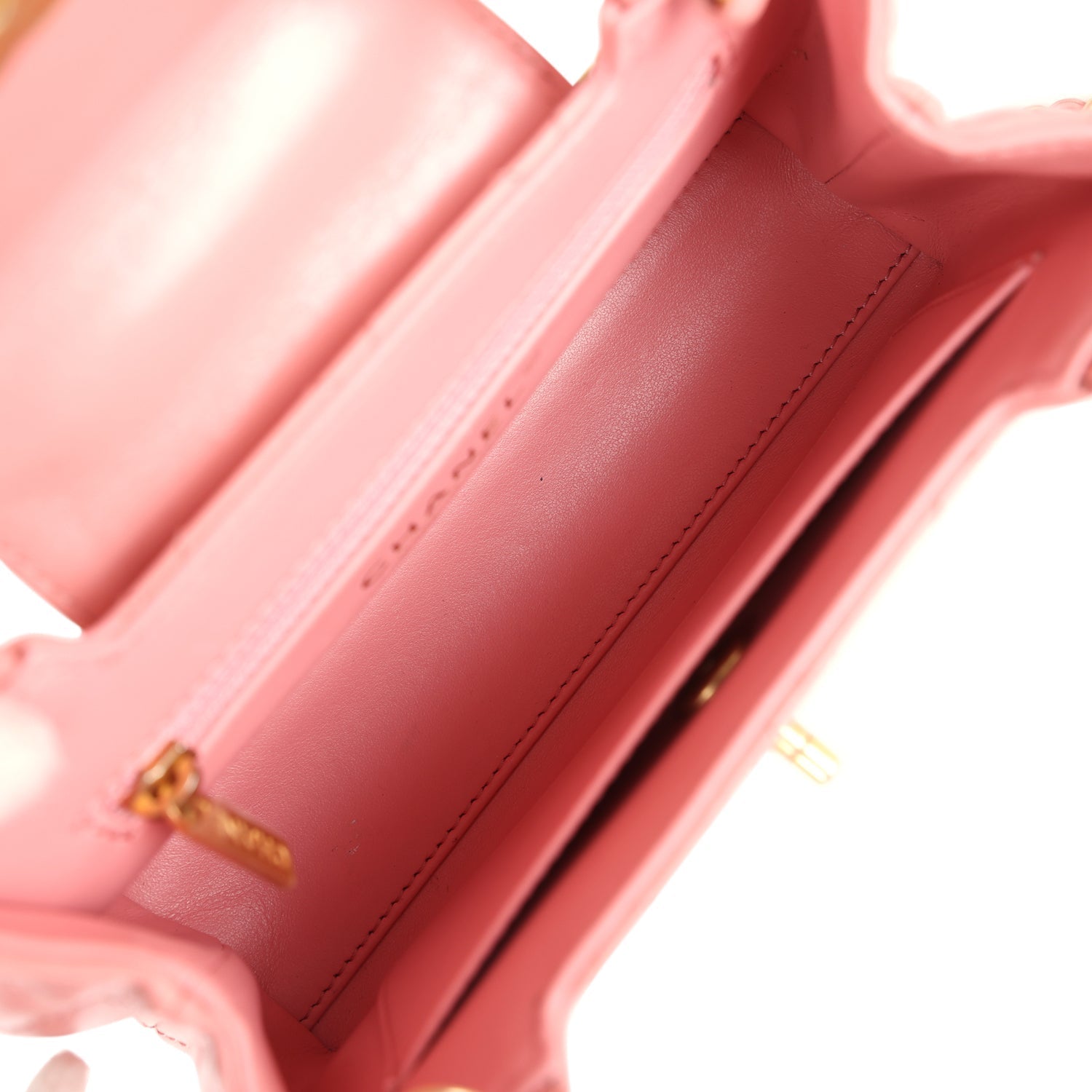 Pre-owned Chanel Small Kelly Shopper Pink Shiny Aged Calfskin Brushed Gold Hardware