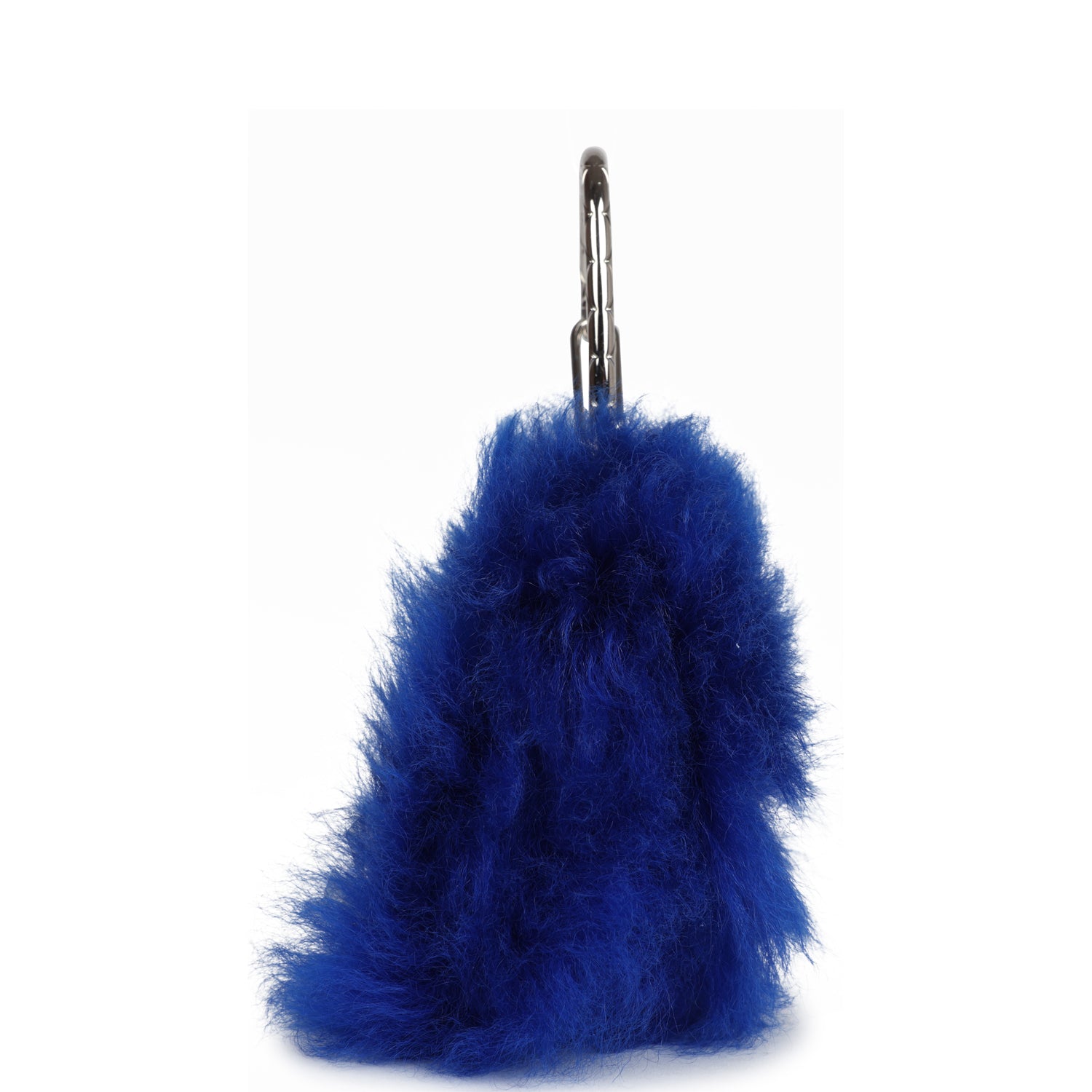 Pre-owned Chanel Mini Clutch Bag Dark Blue Shearling Silver Hardware