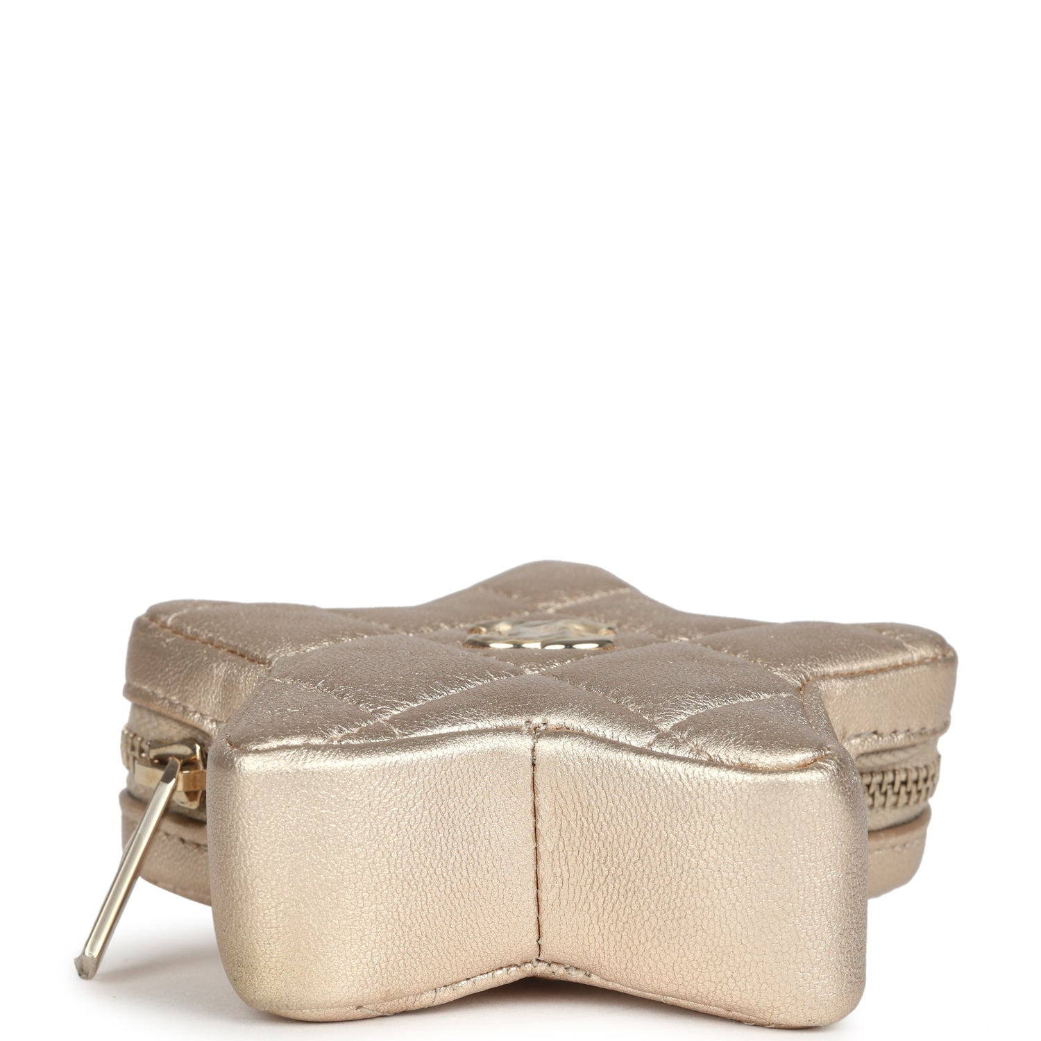 Chanel Walk Of Fame Star Clip-On Coin Purse Metallic Gold Goatskin Light Gold Hardware
