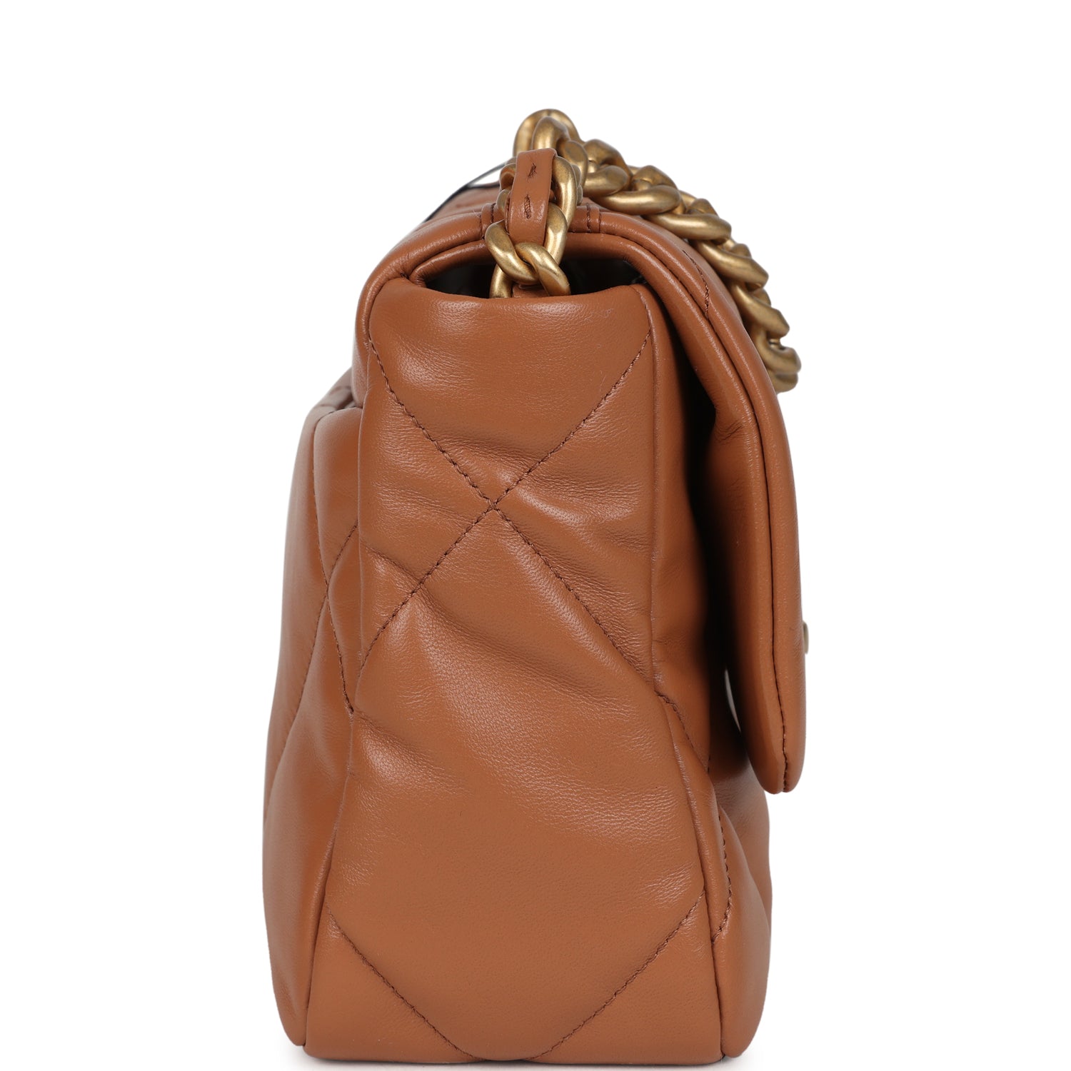 Chanel Medium 19 Flap Caramel Shiny Lambskin Mixed Metal Hardware