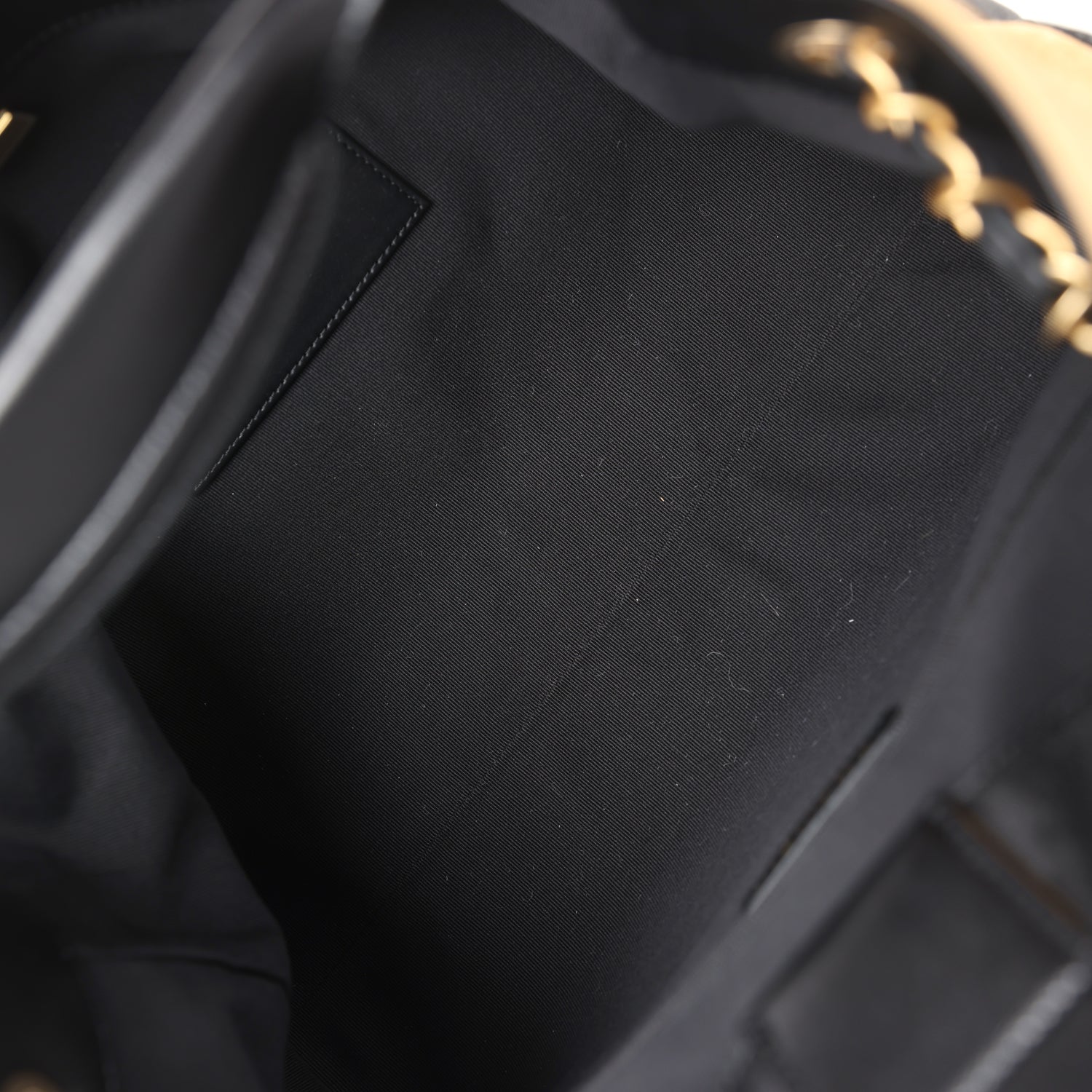 Chanel Small Coco Hobo Bag Brown Suede and Black Shiny Lambskin Brushed Gold Hardware