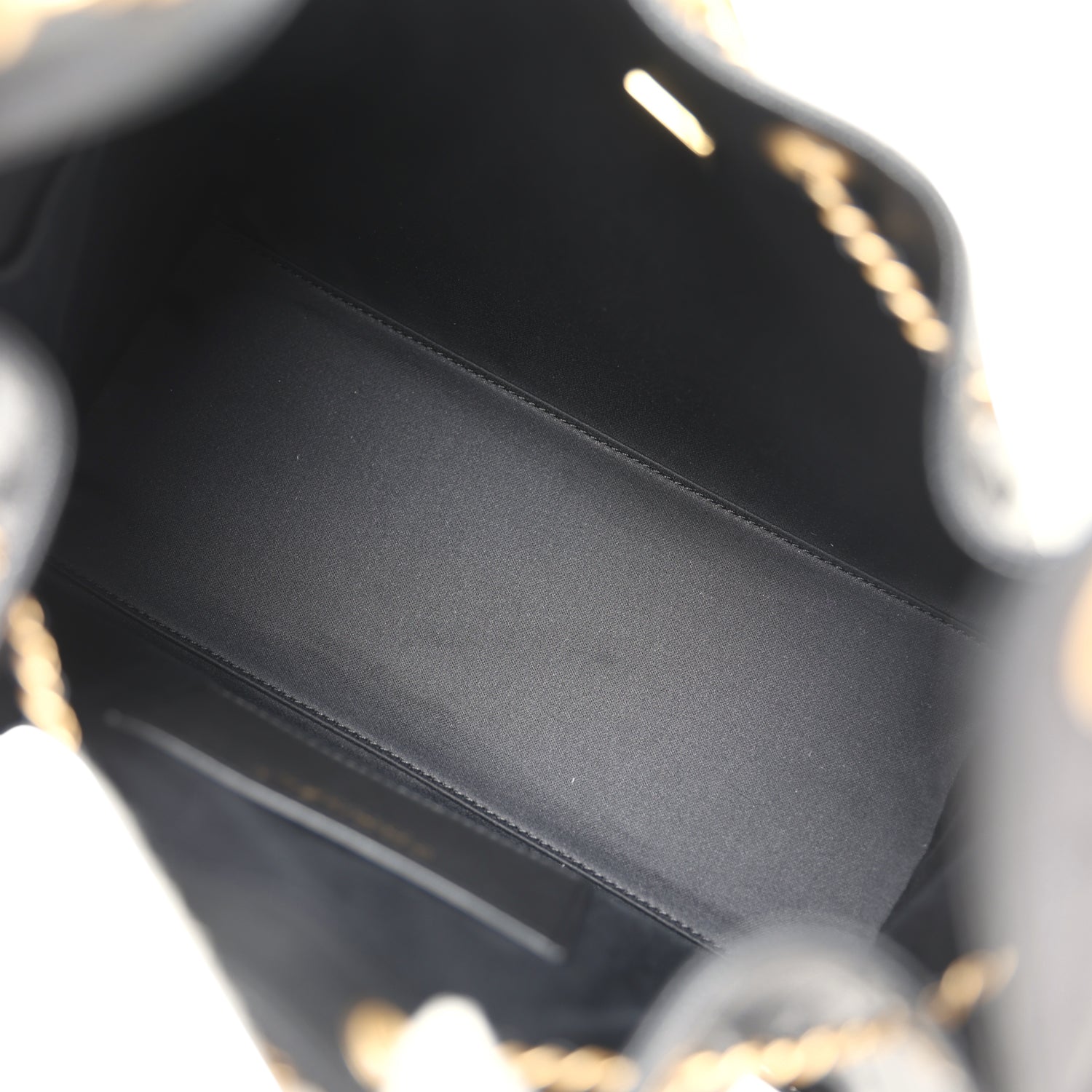 Chanel Small 25 Hobo Bag Black Caviar Antique Gold Hardware