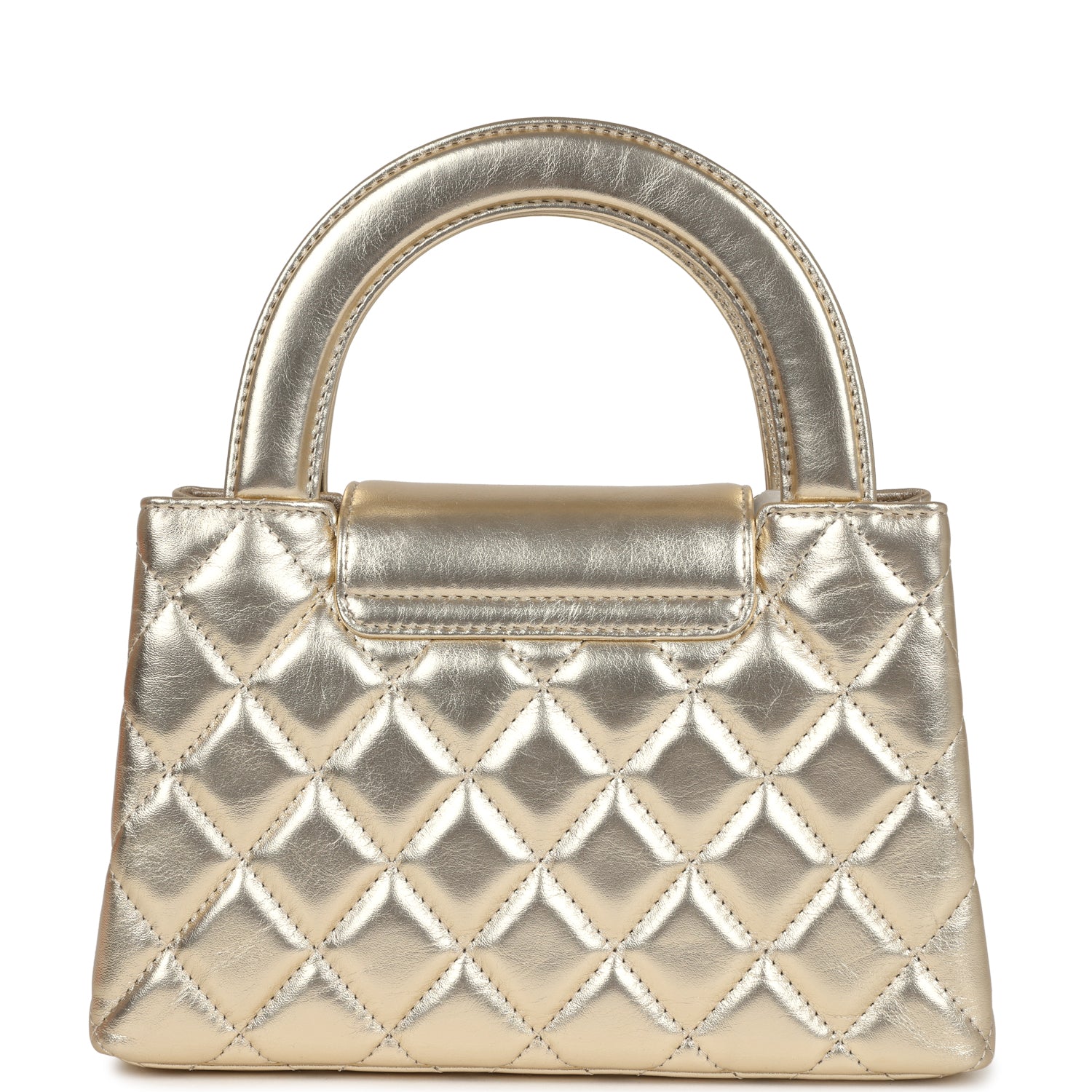 Chanel Small Kelly Shopper Metallic Gold Calfskin Brushed Gold Hardware