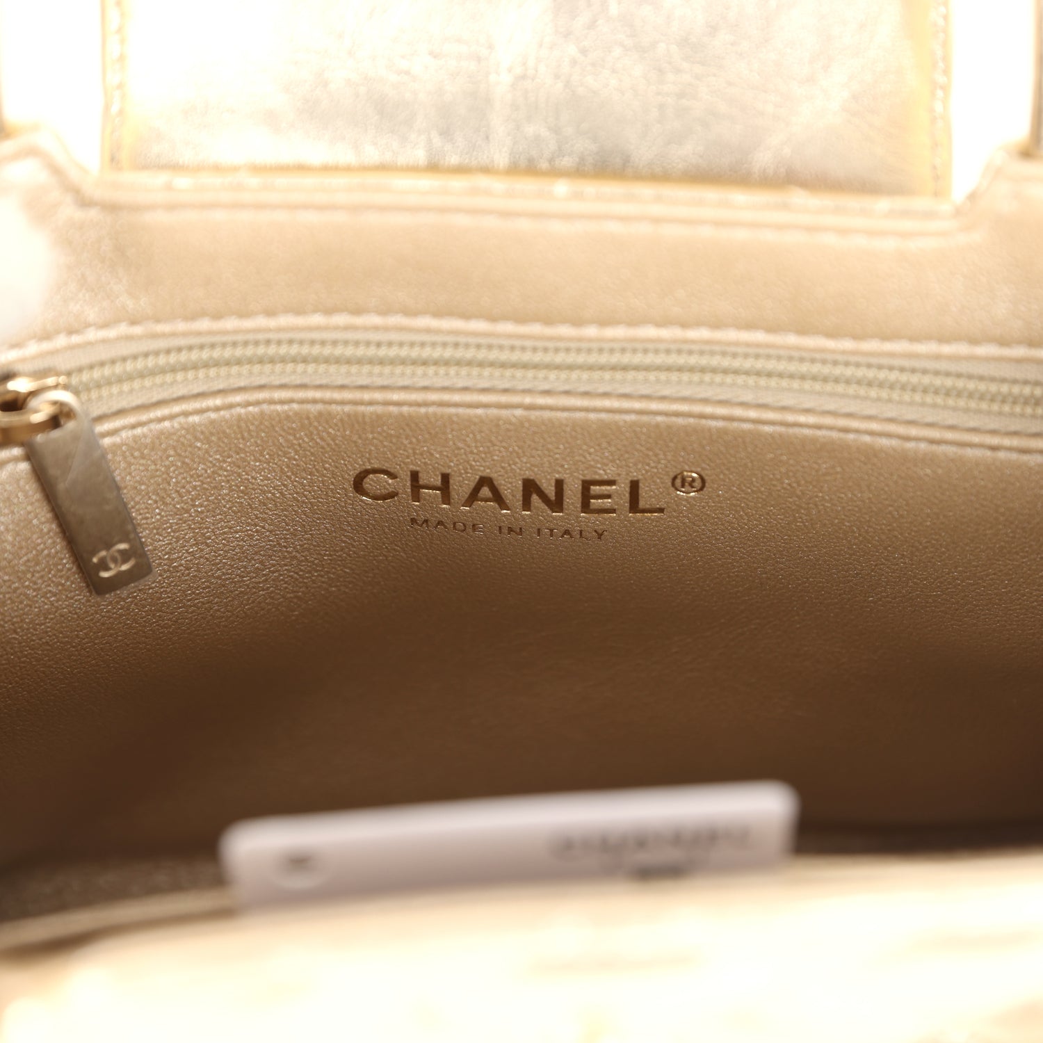 Chanel Small Kelly Shopper Metallic Gold Calfskin Brushed Gold Hardware