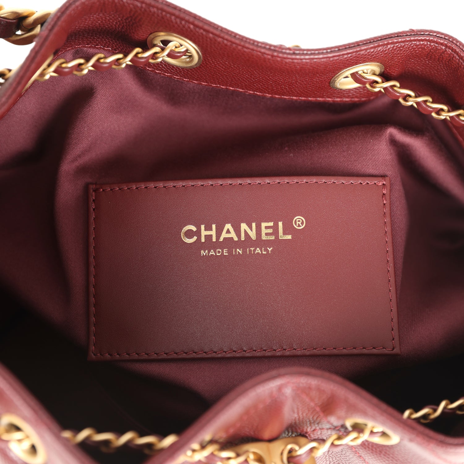 Chanel Small 25 Hobo Bag Burgundy Caviar Antique Gold Hardware
