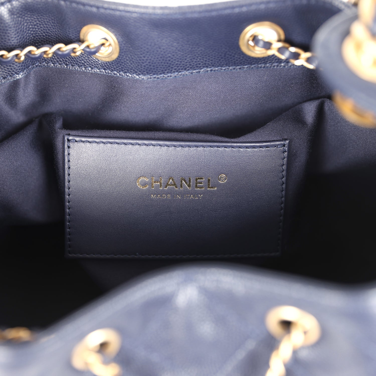Chanel Medium 25 Hobo Bag Dark Navy Caviar Antique Gold Hardware