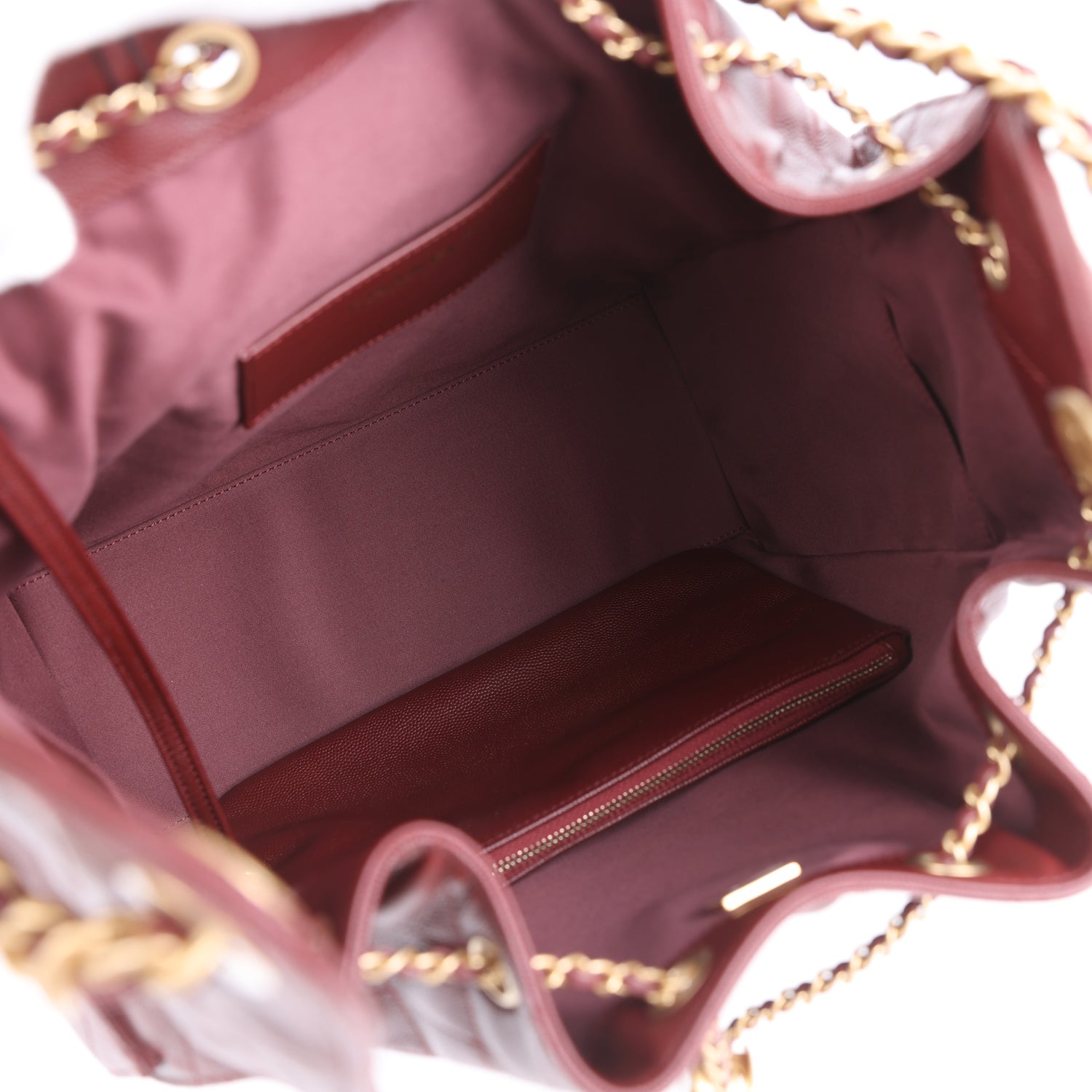 Chanel Medium 25 Hobo Bag Burgundy Caviar Antique Gold Hardware