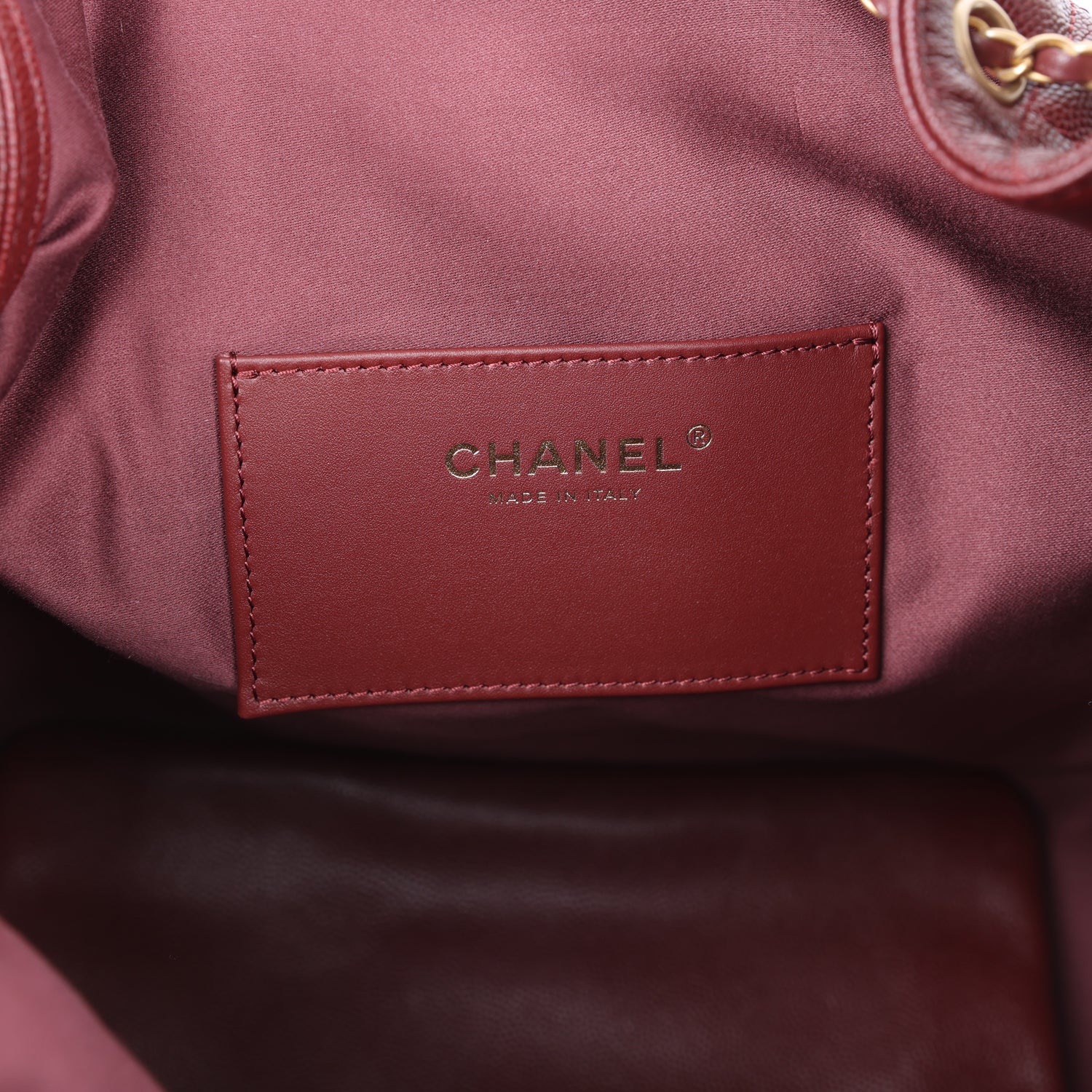 Chanel Medium 25 Hobo Bag Burgundy Caviar Antique Gold Hardware