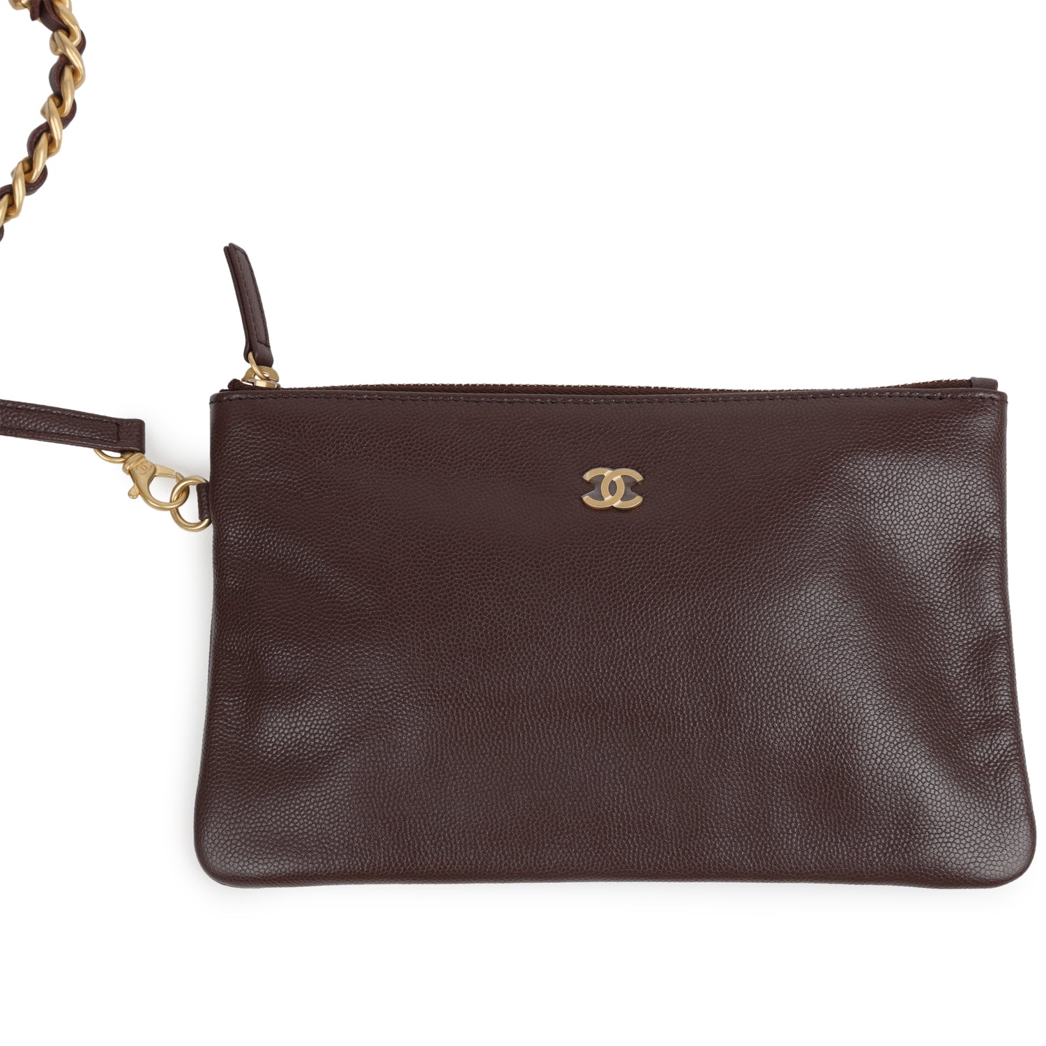 Chanel Medium 25 Hobo Bag Dark Brown Caviar Antique Gold Hardware