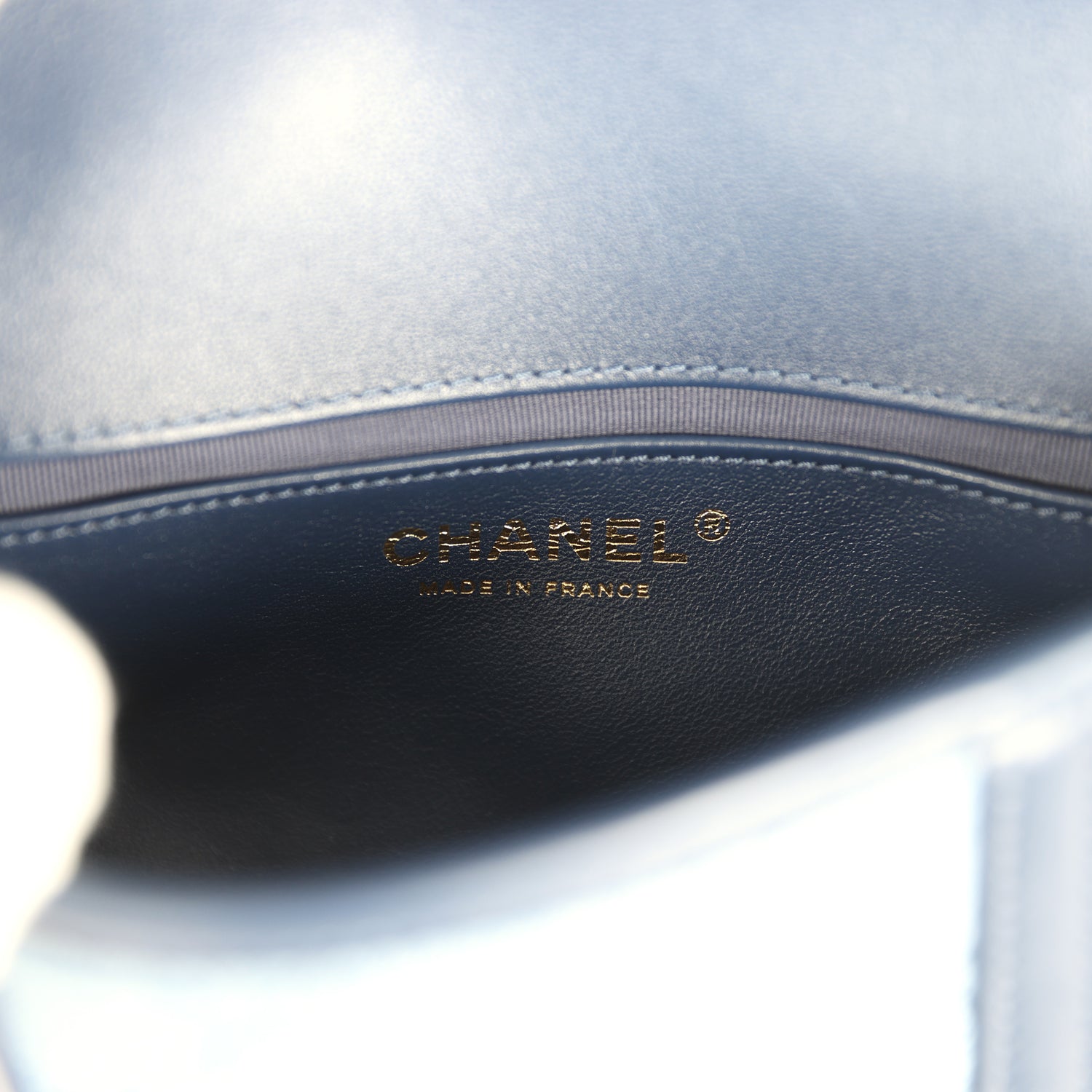 Chanel Mini Ombre Flap Bag Blue Denim Brushed Gold Hardware