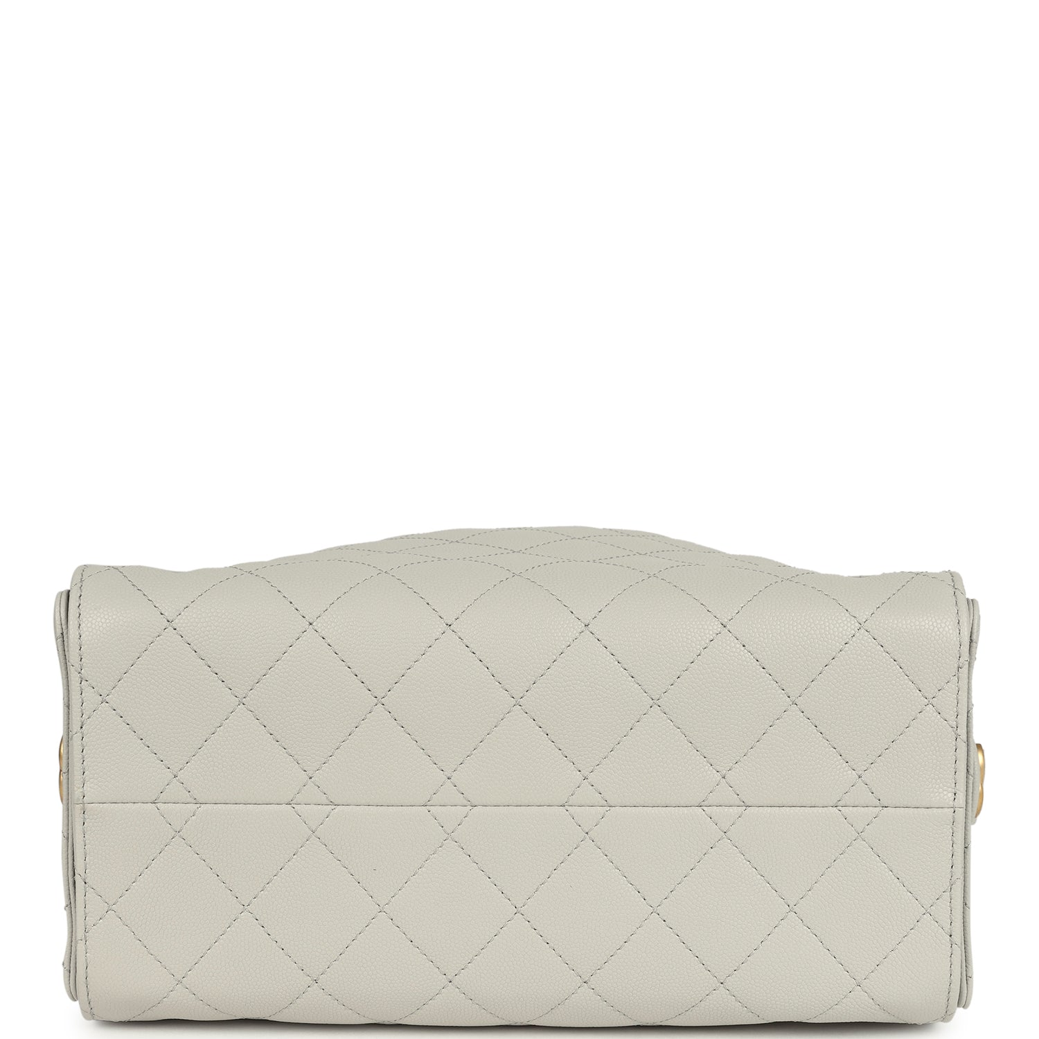 Chanel Small 25 Hobo Bag Light Grey Caviar Antique Gold Hardware