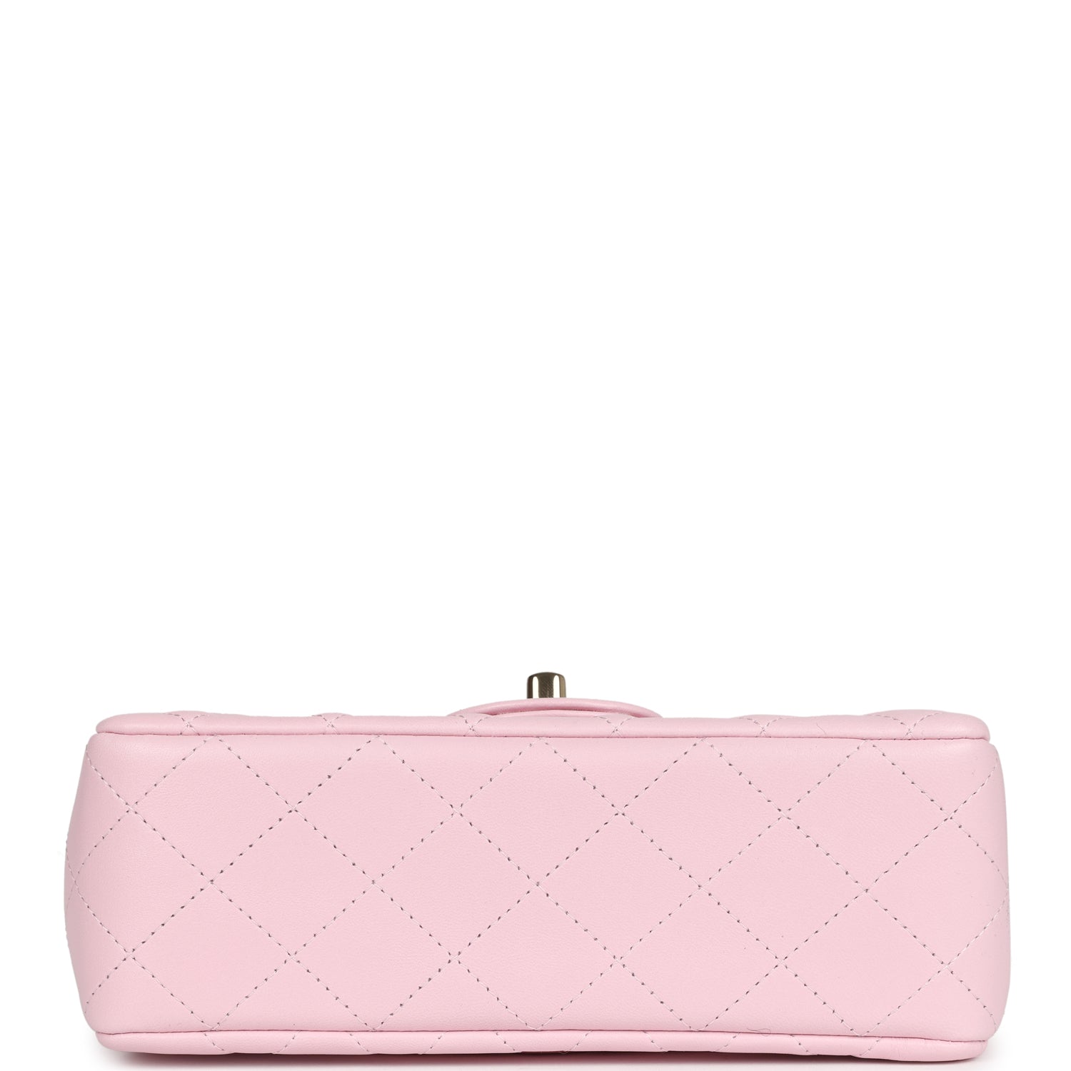 Chanel Mini Classic Rectangular Flap Bag Light Pink Lambskin Light Gold Hardware