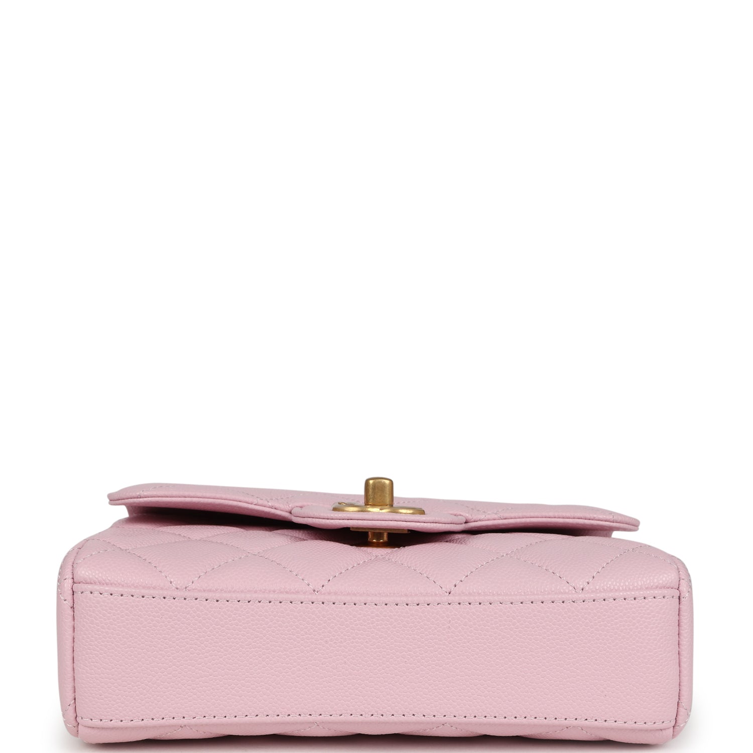Chanel Mini Flap Bag Light Pink Caviar Brushed Gold Hardware