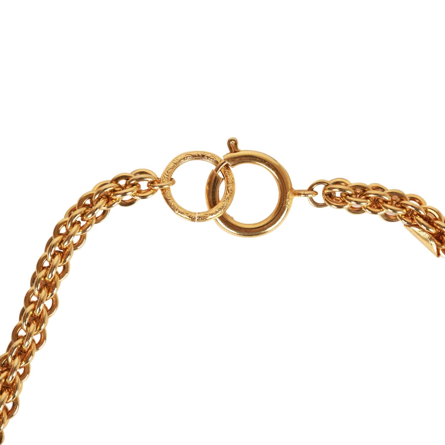Vintage Chanel 24K Gold Plated Ruby and Emerald Gripoix Choker Necklace