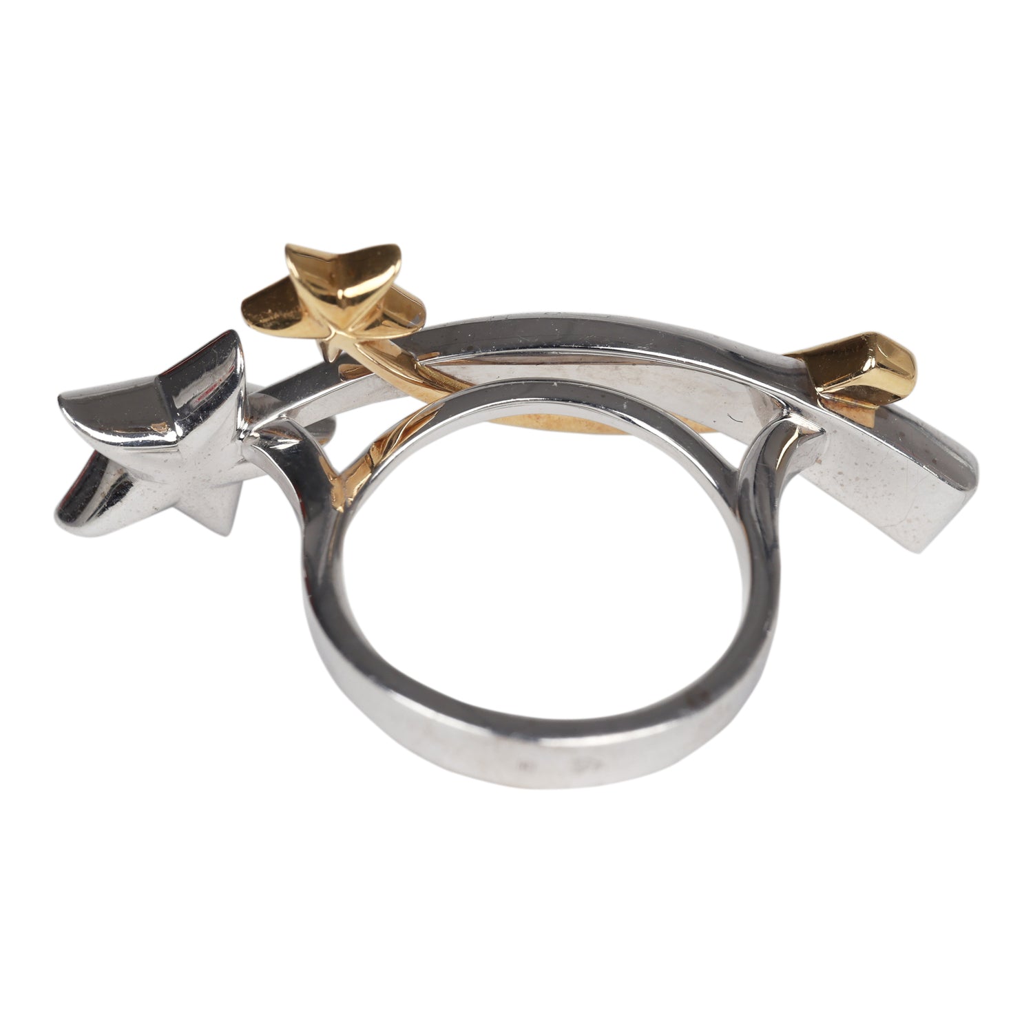Pre-owned Chanel Etoile Filante Ring 18k White and Yellow Gold with Diamonds