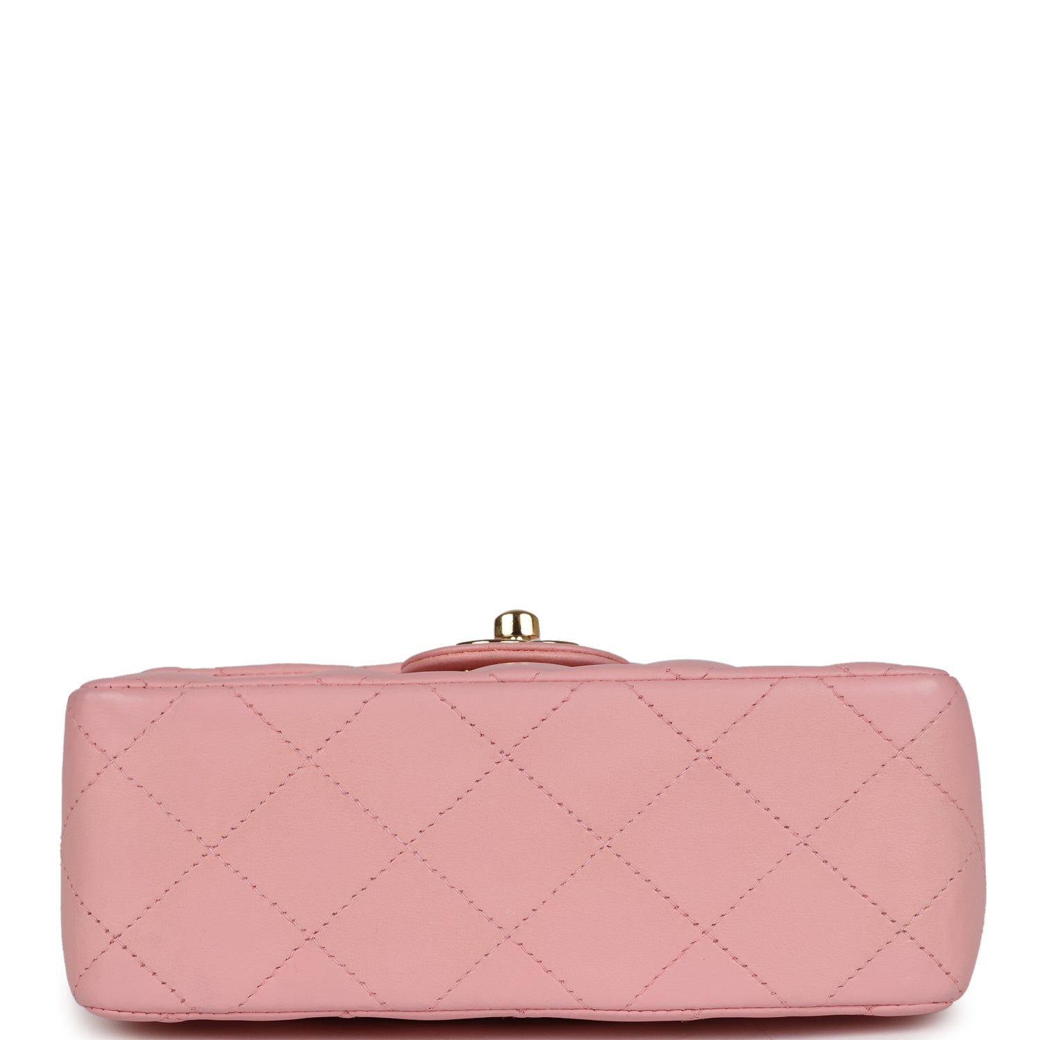Vintage Chanel Mini Square Flap Light Pink Lambskin Gold Hardware