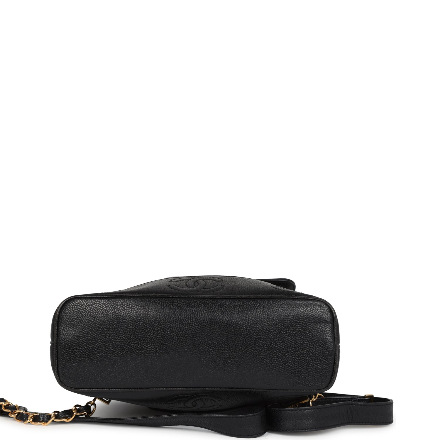 Vintage Chanel Medium CC Backpack Black Caviar Gold Hardware