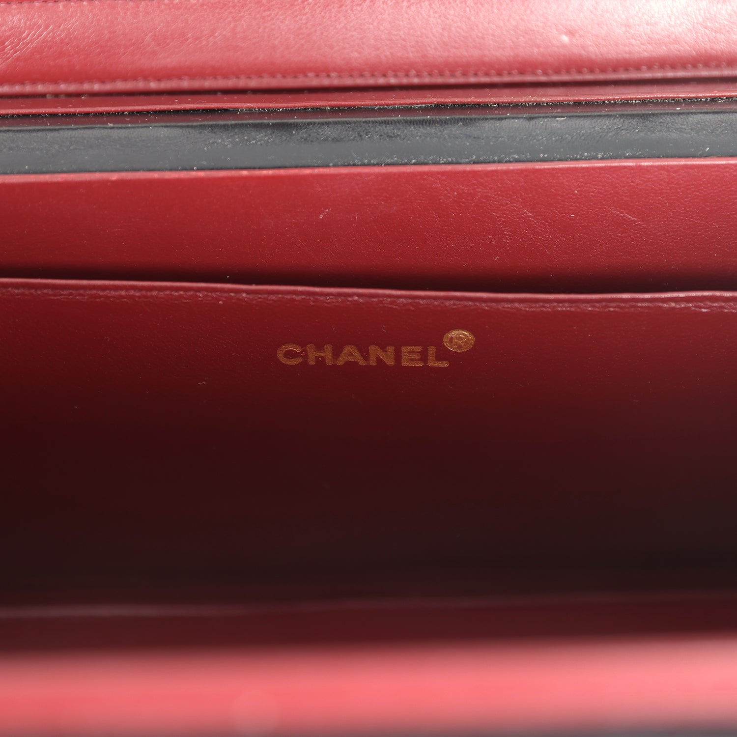 Vintage Chanel Large Rectangular Box Vanity Black Lambskin Gold Hardware