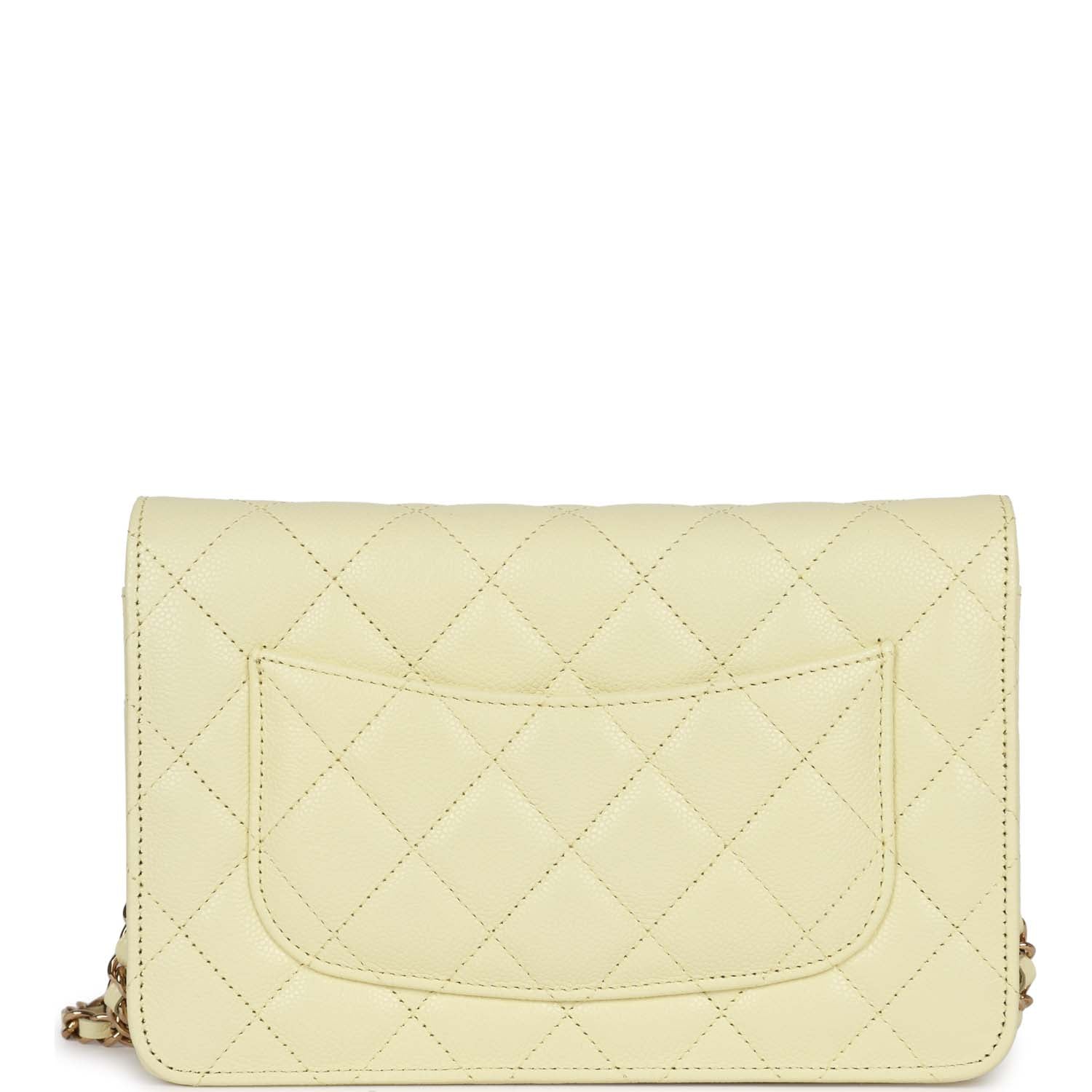 Chanel Wallet on Chain WOC Yellow Caviar Light Gold Hardware