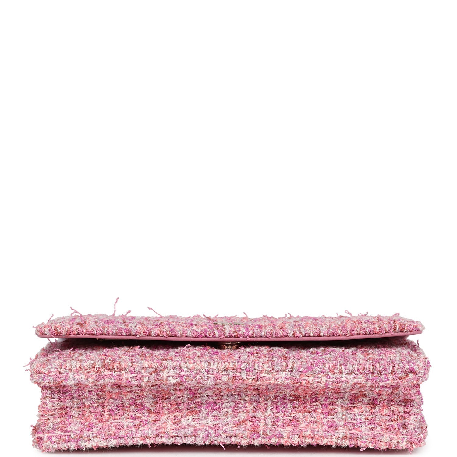 Chanel Classic Wallet On Chain WOC Pink Multicolored Tweed Gold Hardware