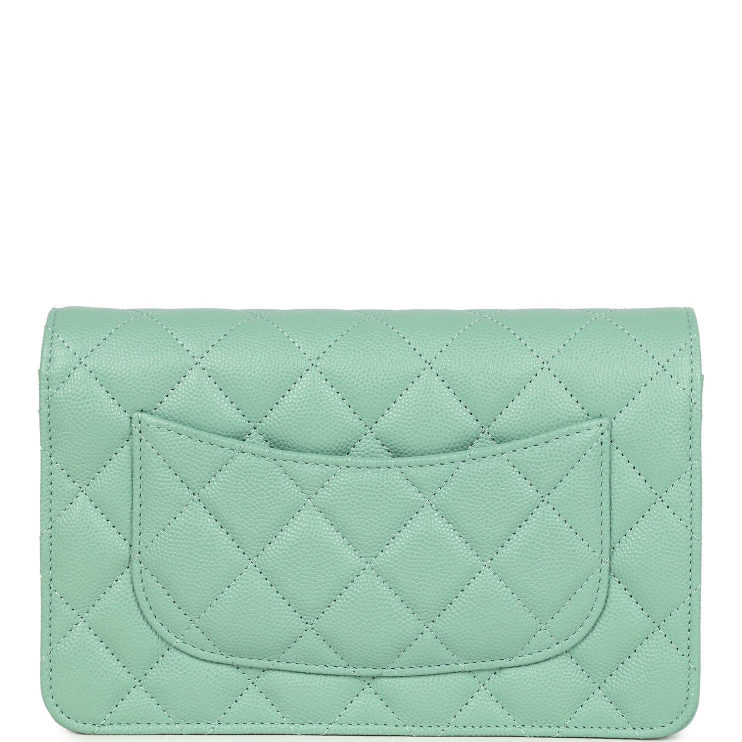 Chanel Wallet On Chain WOC Light Green Caviar Light Gold Hardware
