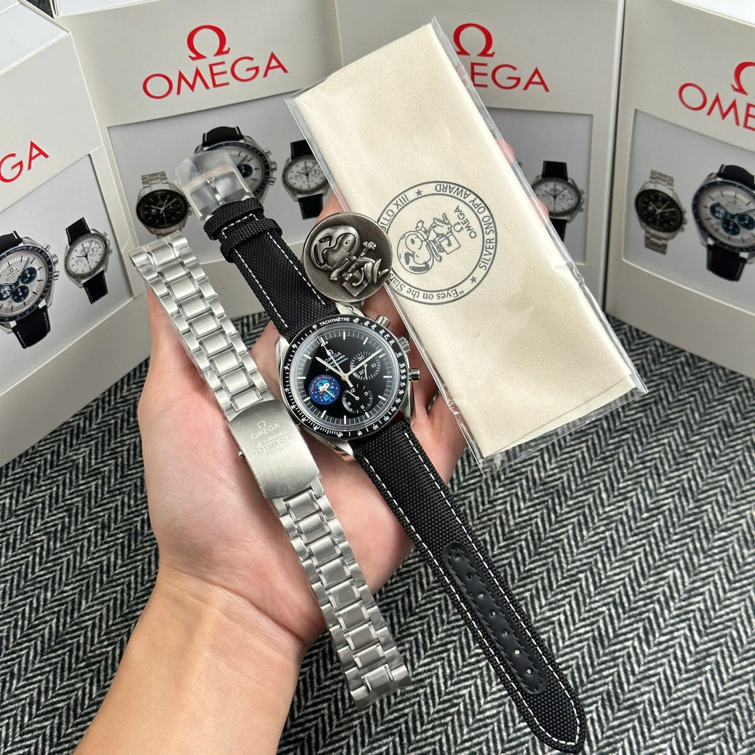 Omega Speedmaster Silver Snoopy Luxury Automatic – Black Dial