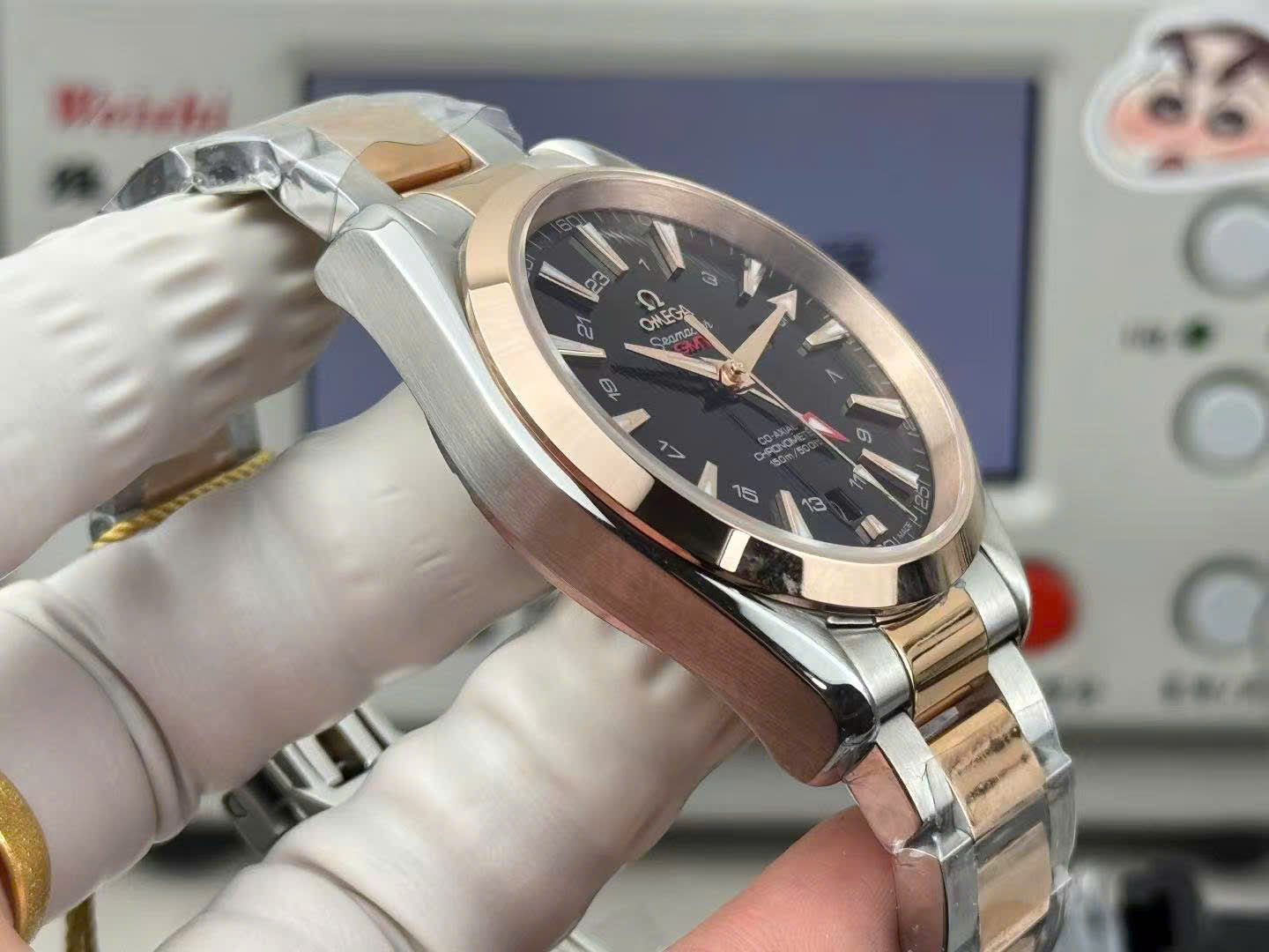 Omega Seamaster GMT Luxury Automatic Watch – Black Dial